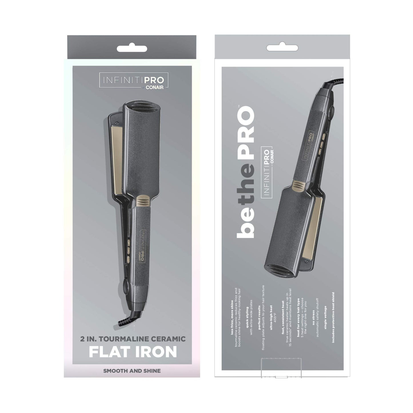 CONAIR INFINITIPRO Tourmaline Ceramic Flat Iron, 2-inch