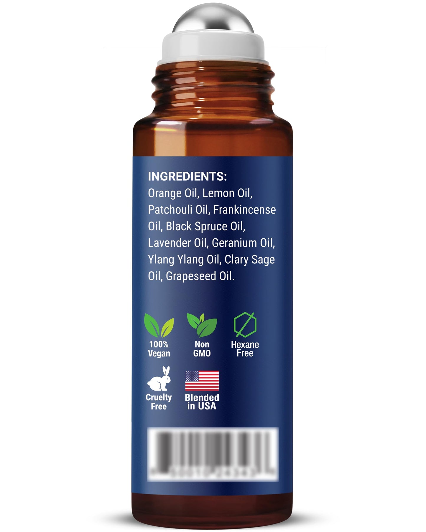 Stress Relief Essential Oil Roll-On Blend 10 ml - Natural Stress Relief with Lavender, Geranium & Frankincense Oils Roller - Pure & Calming Aromatherapy - Nexon Botanics