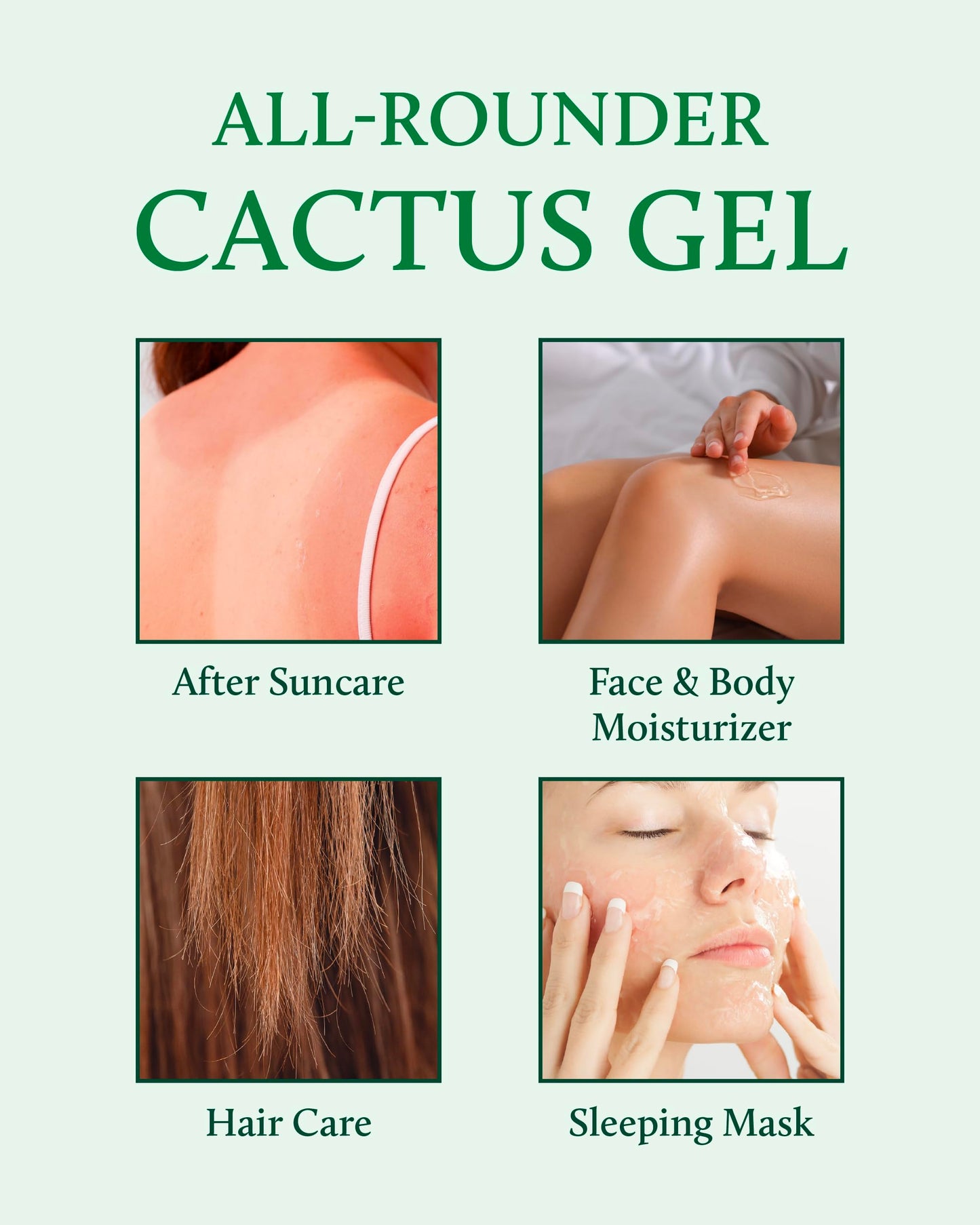 YADAH Cactus Soothing Gel (16.9fl oz) - Sunburn Relief, Calm, Cool & Soothe Irritated Skin, Face Redness. Korean Skin Care. 95% Cactus Extract, Vegan.