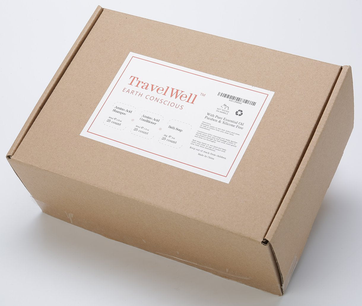 Travel Well Hotel Amenities 30ml Shampoo And Conditioner Set (25 Bottles) with Mini Soap Bars (25 Bars, 28g) - Travel Size Toiletry Kit