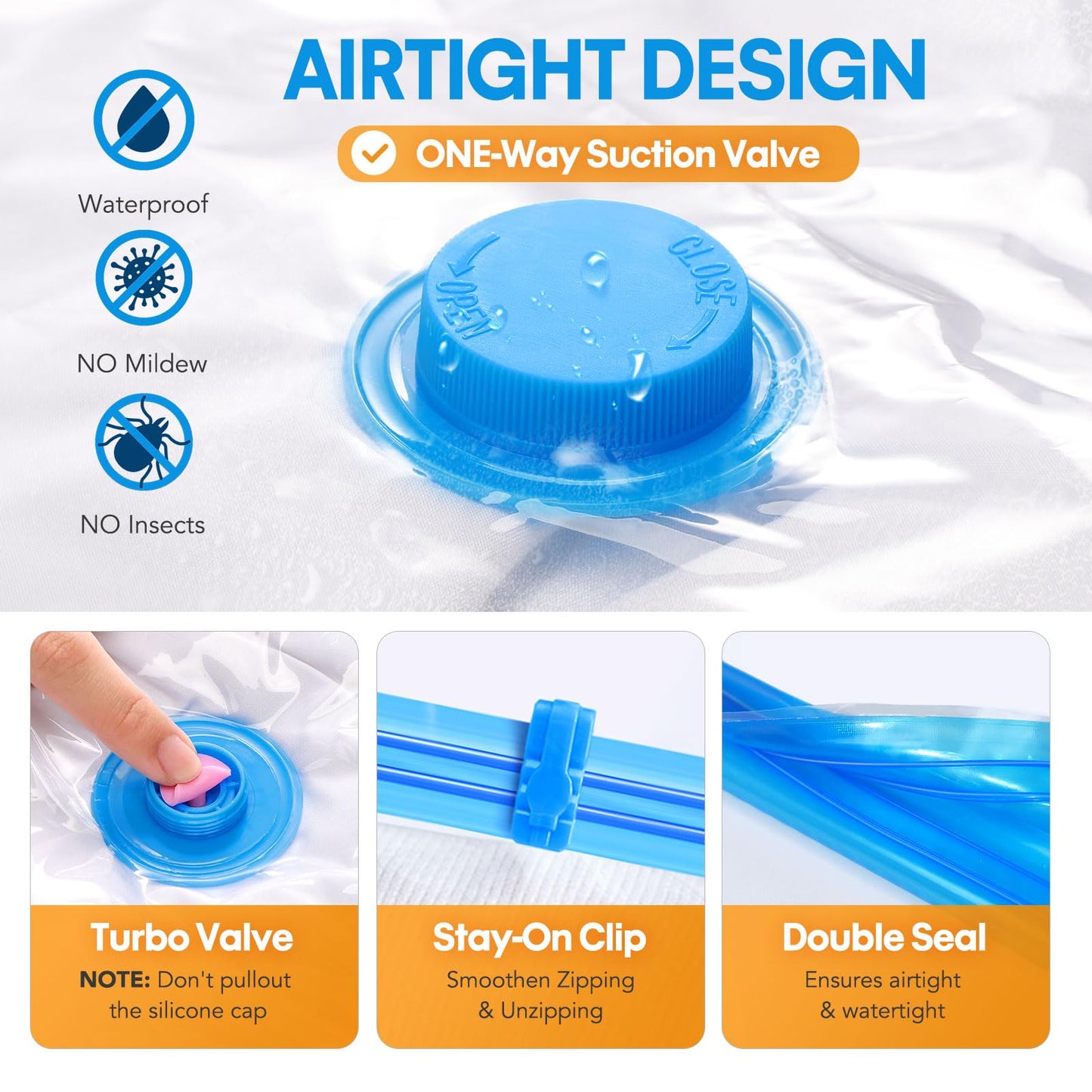 10 Pack Travel Vacuum Storage Bags With Electric Pump, Vacuum Seal Bags for Clothing, Vacuum Sealer Bags for Luggage, Travel Essentials