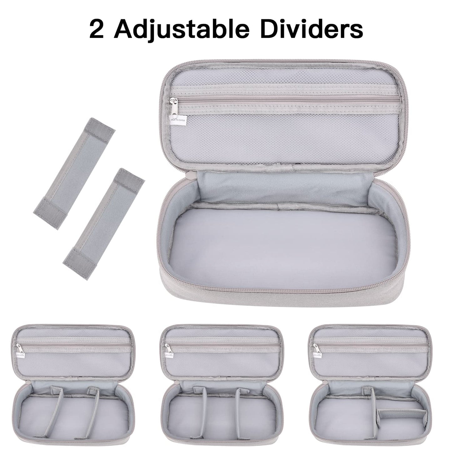 Yundoor Cord Organizer Travel Case, Portable Tech Organizer Pouch Bag for Cable & Charger, Tech Electronics, Travel Essentials (Light Grey)