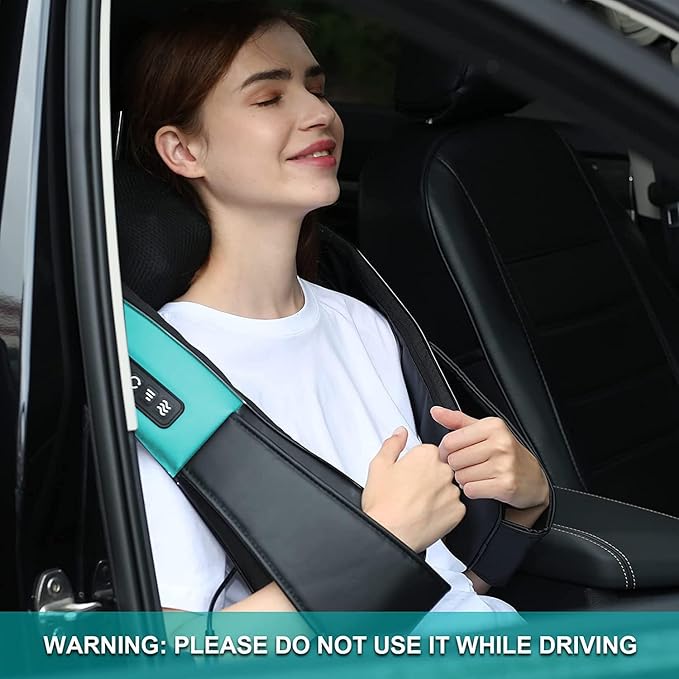 cotsoco Neck Massager, Shiatsu Neck and Back Massager with Heat for Pain Relief, Deep Tissue 3D Kneading Massage Pillow, Relaxation Gifts for Men and Women, Gifts for Dad, Elderly,Wife(Teal)