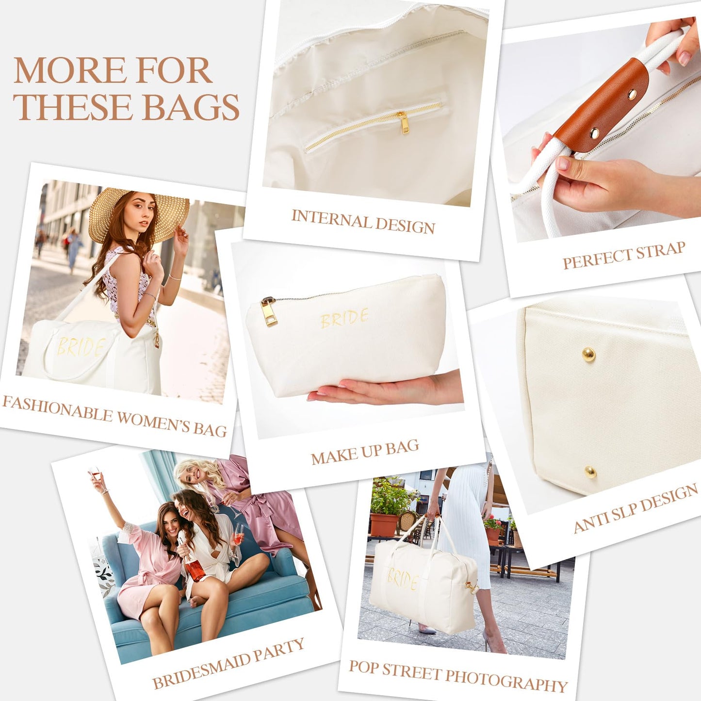 Cosblank 2 Pcs Wedding Weekender Bag for Women Bridal Shower Gifts Bride Travel with Shoe Compartment Shoulder Bride Bag with Chenille Letter Patch Makeup Gift for Wedding Engagement Honeymoon