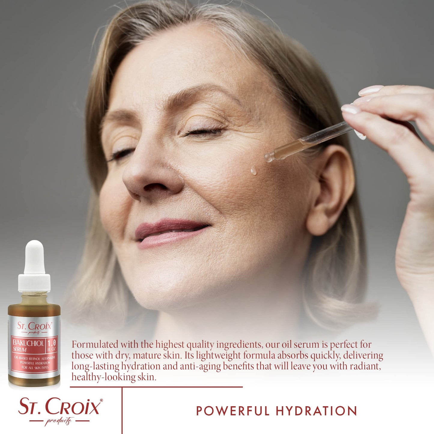 Bakuchiol Face & Body Serum – Vitamin C & E Infused, Odorless, Hydrating Anti-Aging Oil – Gentle Retinol Alternative for Radiant, Youthful Skin - 1 oz