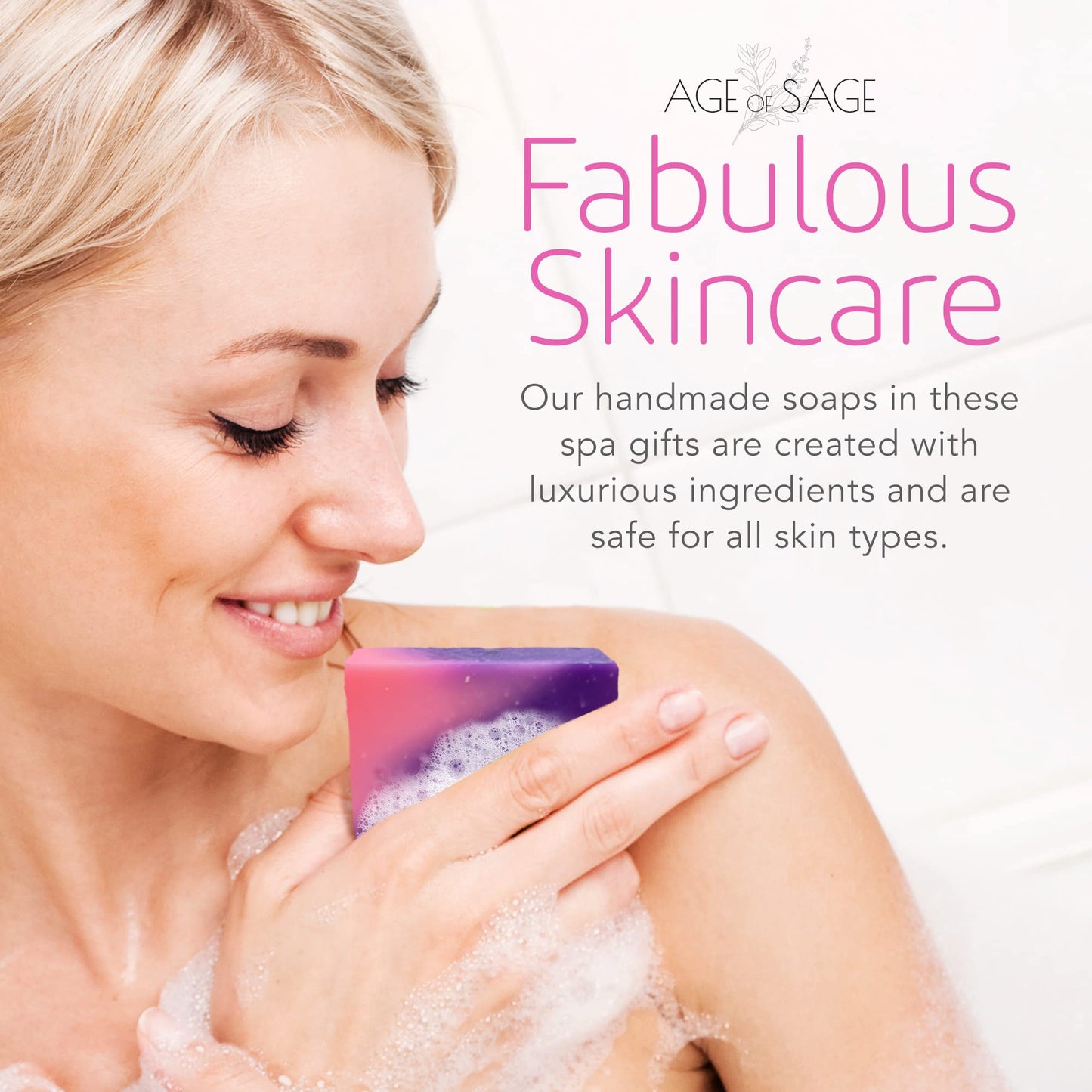 Love Spa Gift Basket for Women - Self Care Basket, Relaxation, Pampering Gift for Girlfriend, Wife, Mom, Sister, Friends - Birthday Bundles, Mothers Day, Anniversary, Valentines Day Gift Set for Her