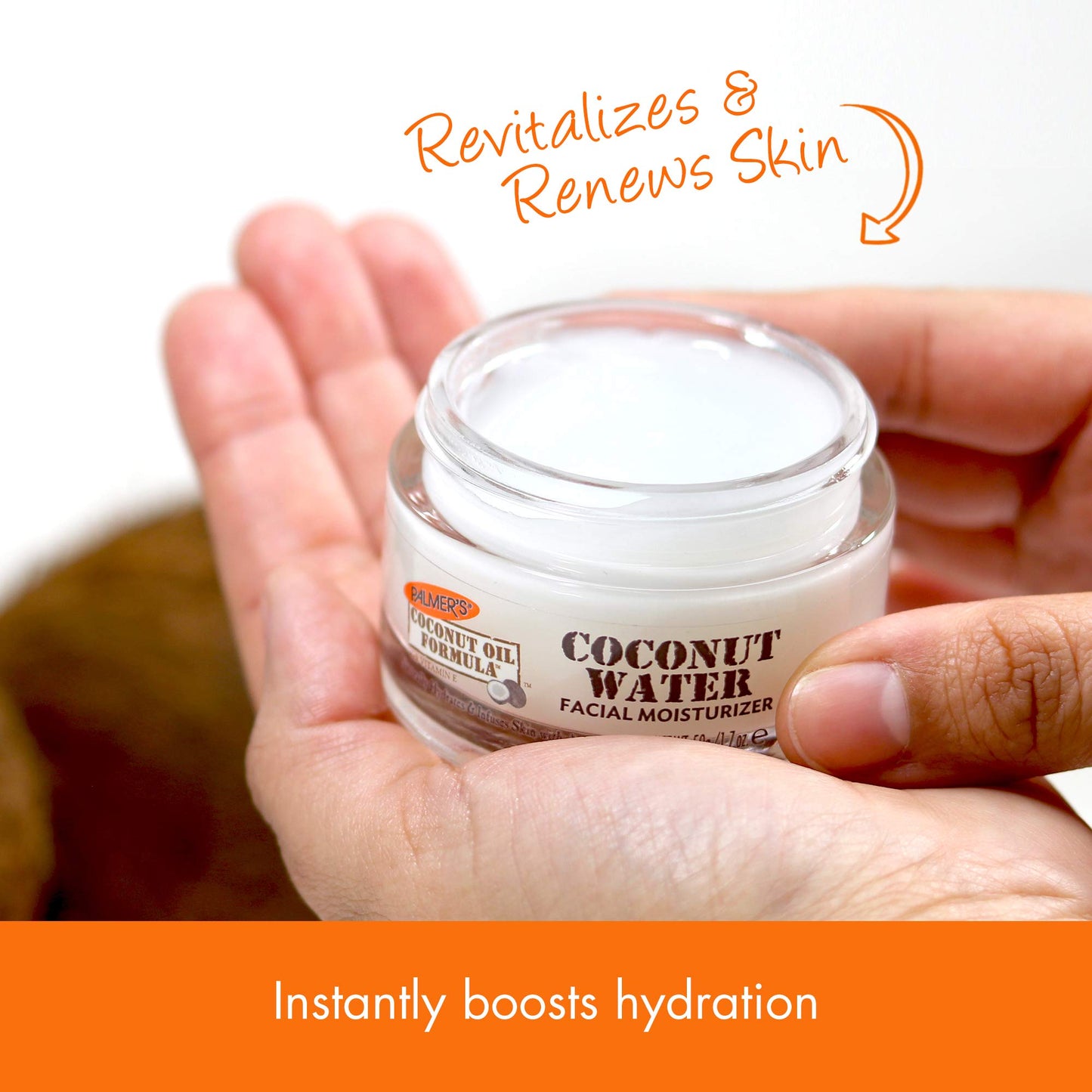 Palmer's Coconut Oil Formula Coconut Water Face Moisturizer, 1.7 Ounce Jar