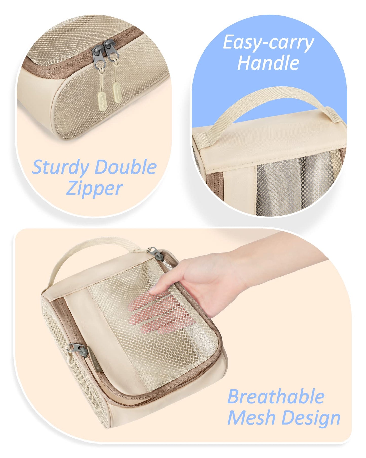 BAGSMART 7 Set Packing Cubes for Travel Essentials, Lightweight Luggage Suitcase Organizer Bags with Shoe Bag, Keep Shape Packing Cubes