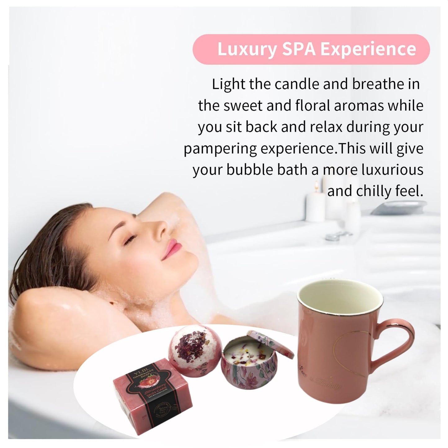 BEECO GIF2U Spa Gift Baskets for Women,Luxury Self Care Gifts for Mom,Get Well Soon Gifts for Friend,Thank You Relaxing Box Gifts for Women 20th,30th,40th,50th,60th 70th 75th Birthday,Anniversary