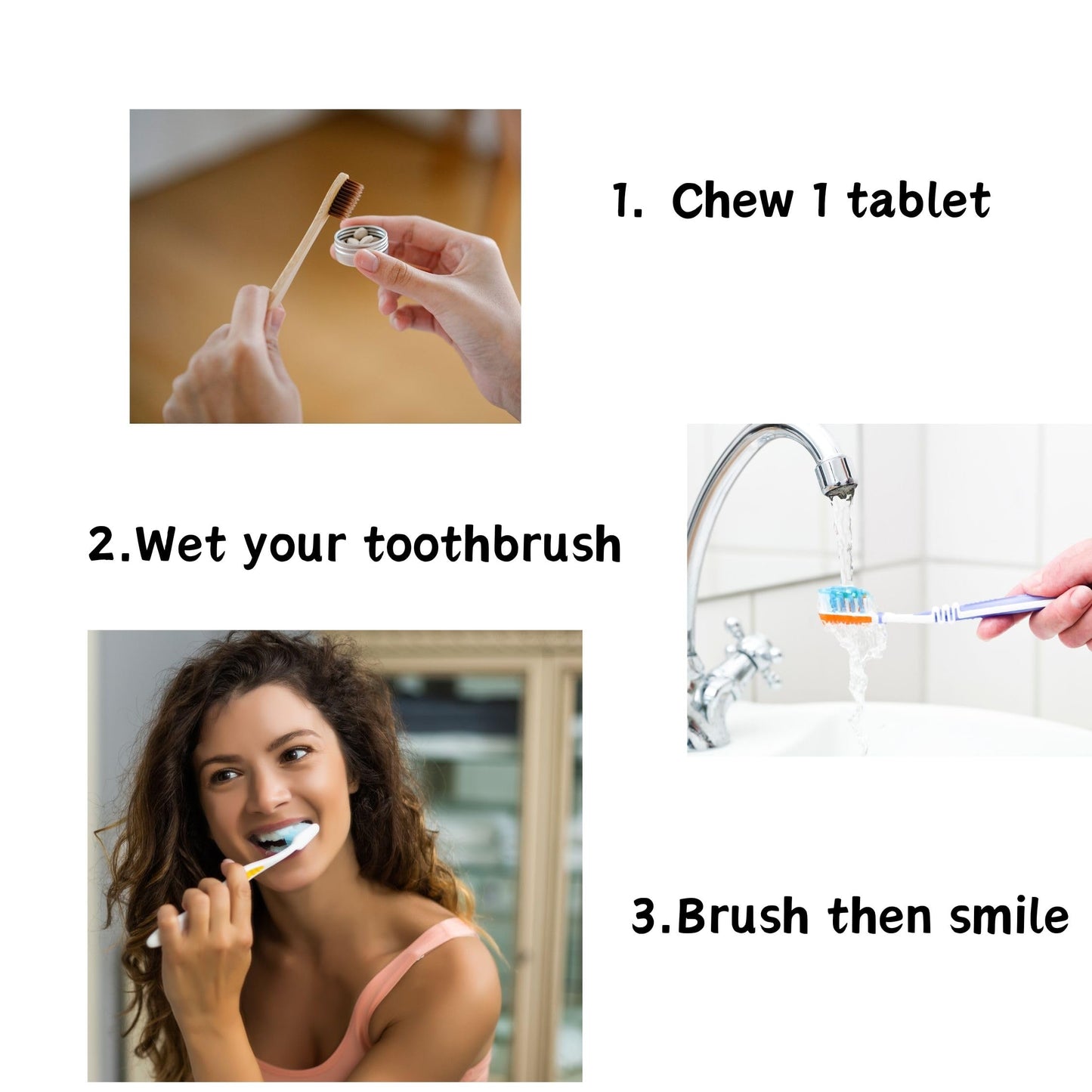 YouClean 90 toothpaste tablets in Refill/Recycle Glass Tube - For Travel and Daily Home Office Use - Nano Hydroxyapatite, Fluoride-Free, Vegan (Mint)