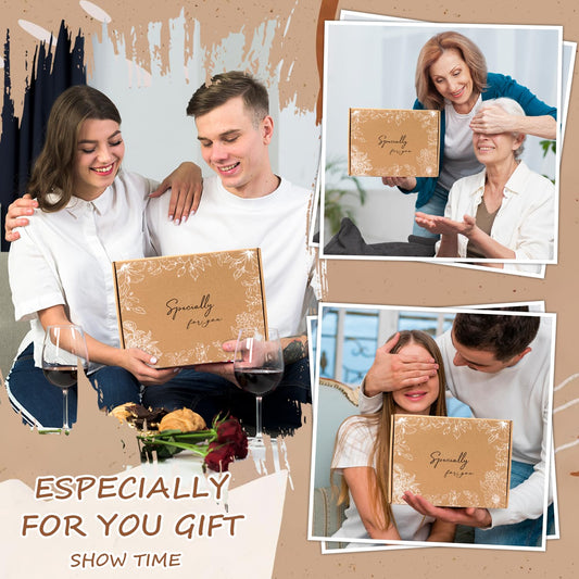 Birthday Gifts for Women, Get Well Soon Self Care Package Box, Thinking of You Inspirational Sympathy Gift Basket, Unique Sending Hug Baskets Feel Better for New Mom Wife Friend Sister (Ivory)