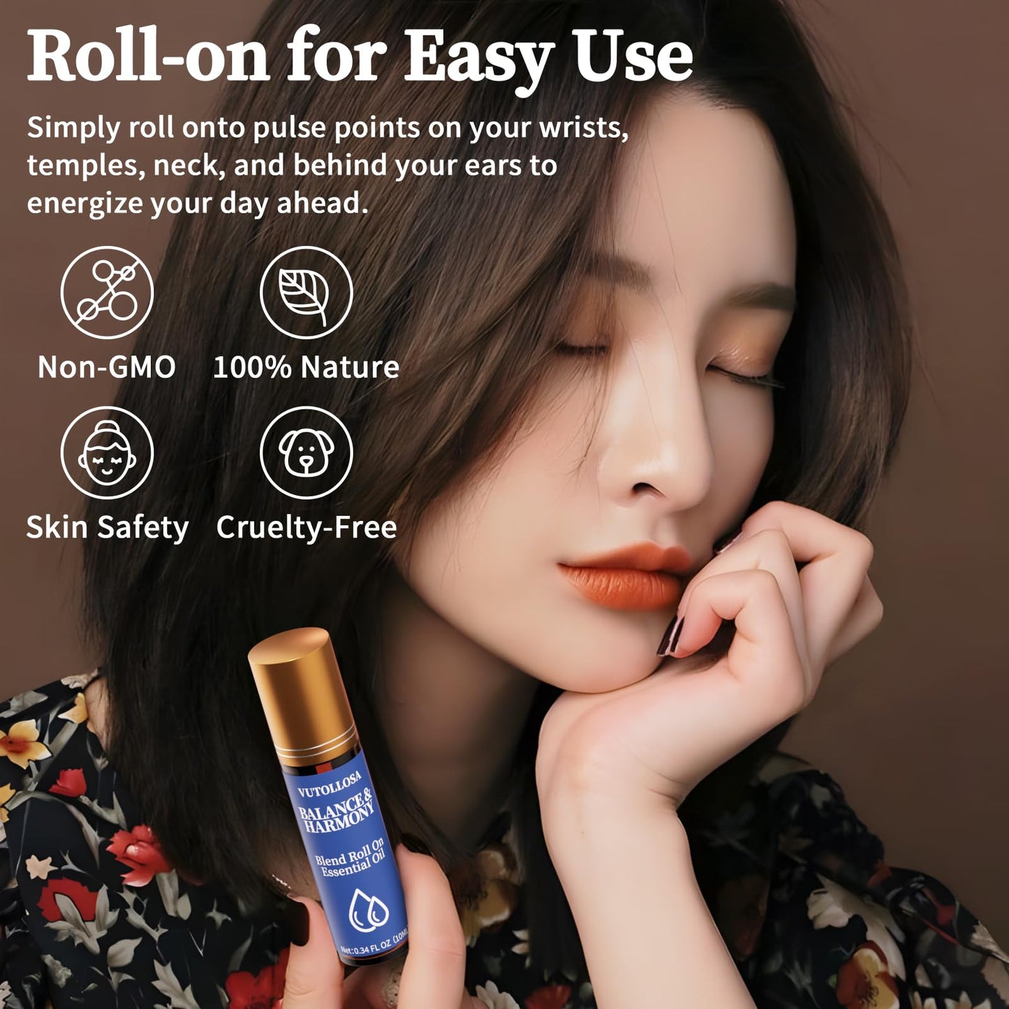 2-Packs Serenity & Calm Essential Oil Roll On-100% Natural Stress Relief & Relaxation Aromatherapy - Self Care Gifts for Women - Nurse Essentials by VUTOLLOSA