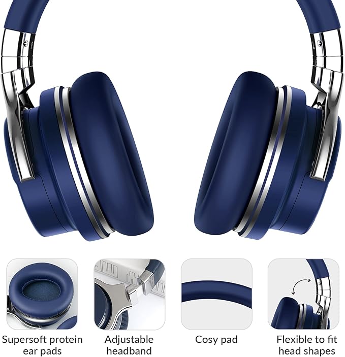 Million Sold 10 Years Classic E7 Active Noise Cancelling Headphones with Upgraded Noise Cancellation, Bluetooth Headphones Wireless with HD Sound Vivid Deep Bass, for Home Office Travel Birthday Gift