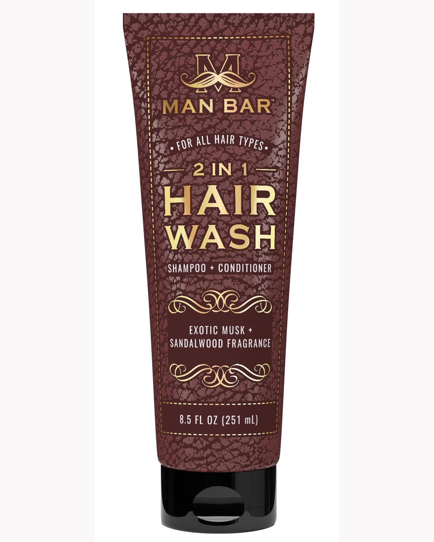 San Francisco Soap Company Man Bar 2 IN 1 Hair Wash EXOTIC MUSK & SANDALWOOD - Where Lather meets Luxury