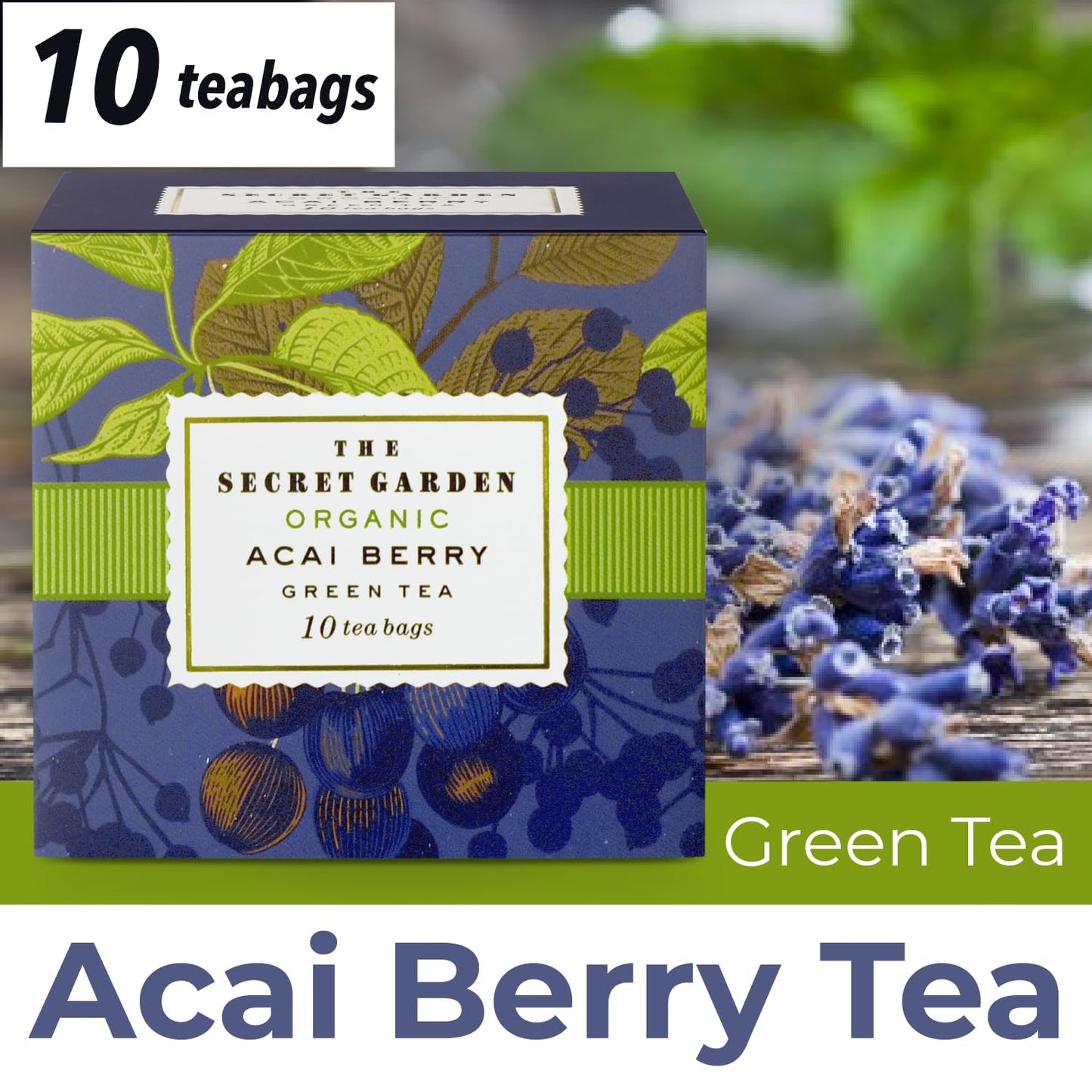 Premium Organic Holiday Tea Bag Sampler Gift Box - 90 Bags 9 Exotic Flavors Herbal Orange Spice, Mango, Earl Grey, Pomegranate, Peach, Green, Ginger Peach, Lemon Ginger, Acai Berry