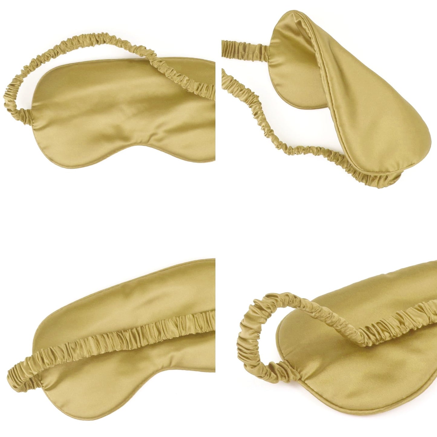 1 Pack Sleep Mask, Silk Eye Mask with Elastic Strap, Blindfold, Soft Silk Sleeping Mask for Girls, Women, Men (White)