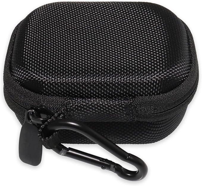 CaseSack Case for JLab Go Pop+,Go Air Pop, Air, Air Tones+/ Tones, JBuds Mini True Wireless Earbuds, Compact Organizer for The Charger case and Charger Cord (Black)