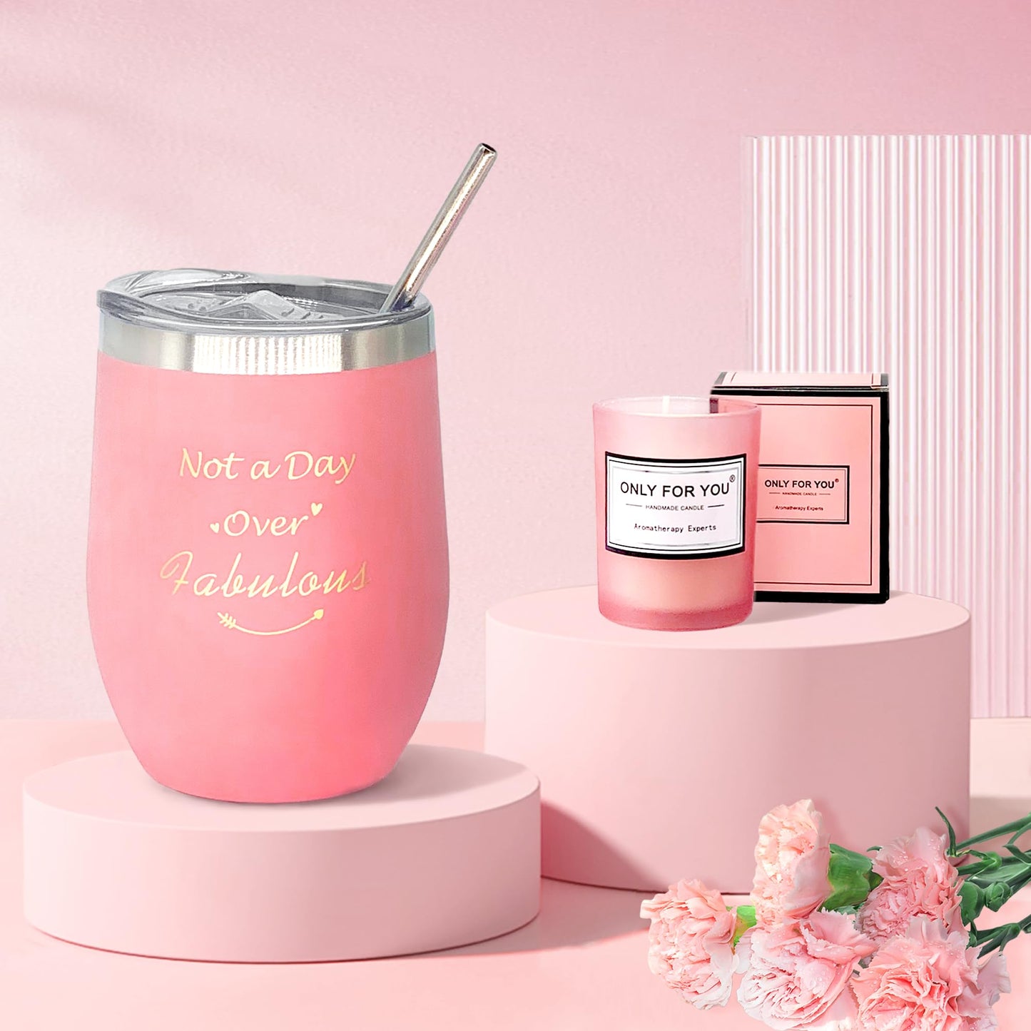 Birthday Gifts for Women Self Care Set Get Well Soon Gift Baskets, Relaxing Rose Spa Gift Basket Care Package for Women Mom Her Girlfriend Sister Teacher Best Friend Wife Grandma