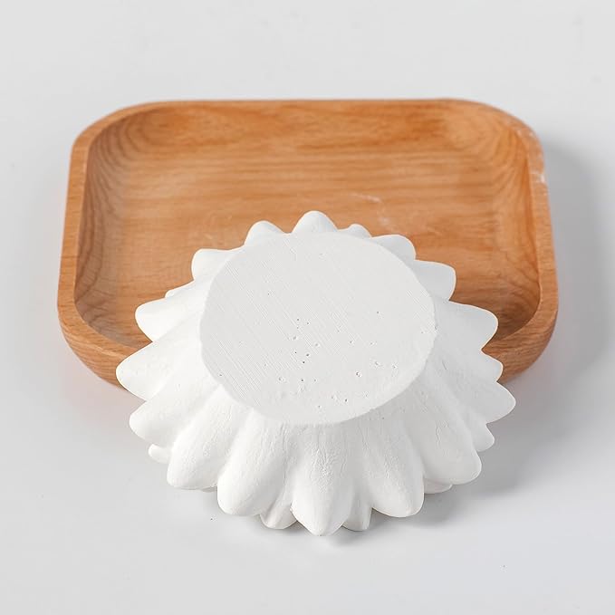 Plant Therapy Passive Sunflower Essential Oil Diffuser – No Heat or Water Needed – Natural Aromatherapy Diffuser for Home, Office, Travel – Elegant Ceramic & Wood Design