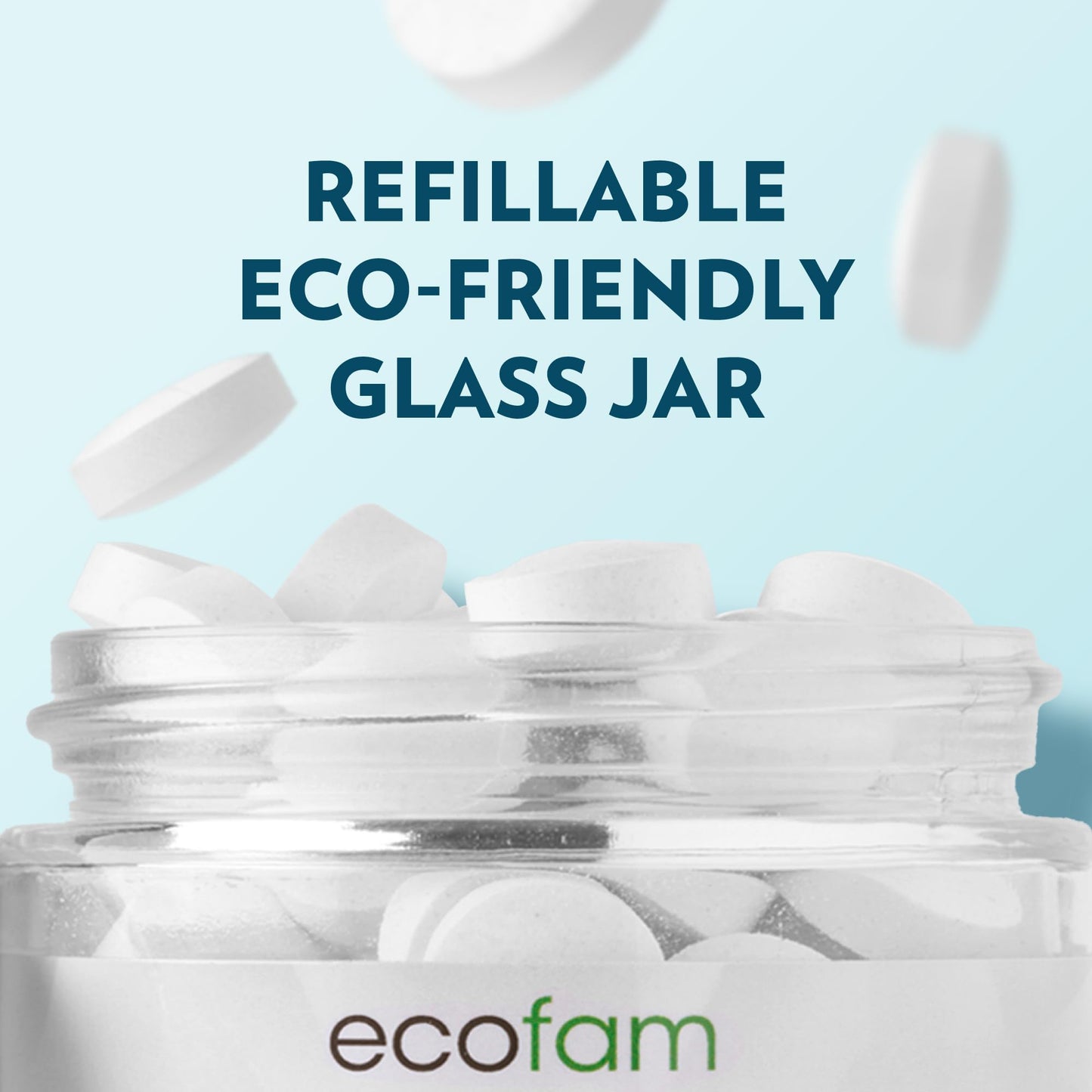 EcoFam Toothpaste Tablets – Bubblegum | Nano Hydroxyapatite Toothpaste Tablets Kids - Chewable - Made with Xylitol | Fluoride Free l 90 Tabs