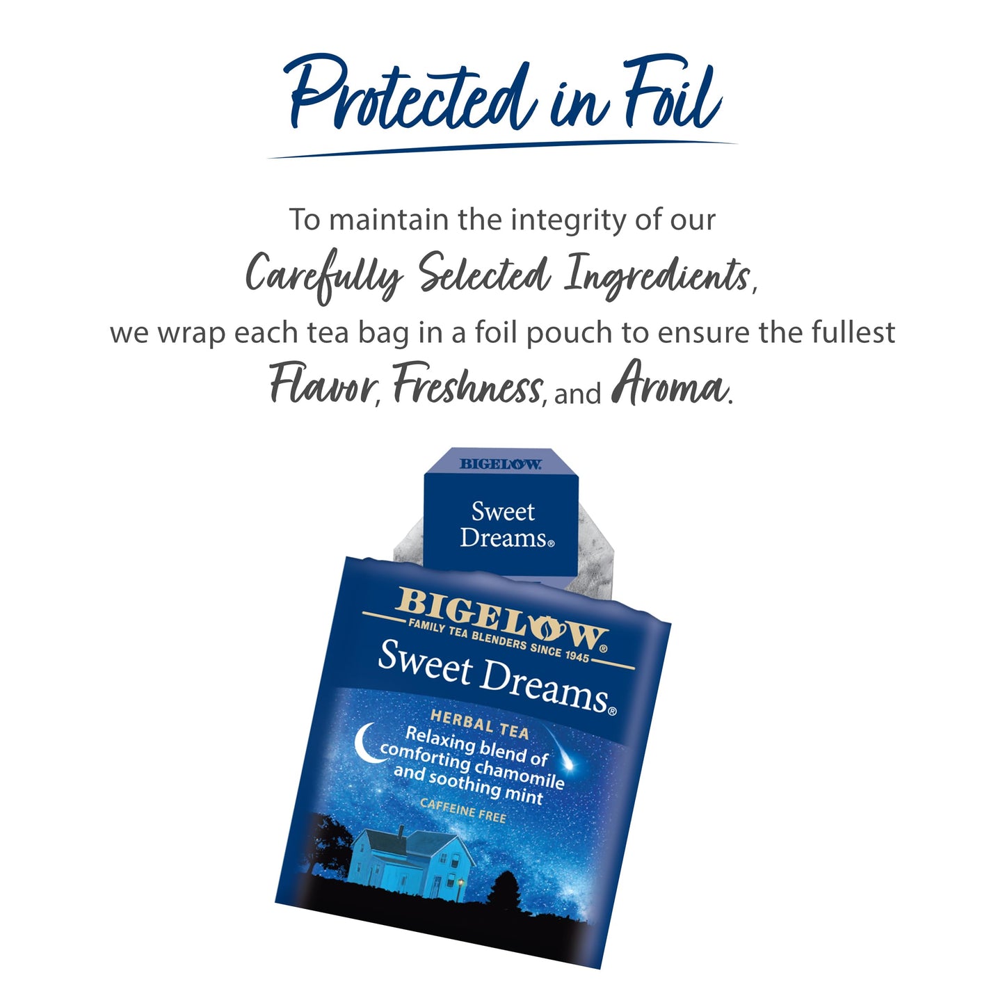 Bigelow Sweet Dreams Herbal Tea Bags, 20 Count Box (Pack of 6) Caffeine Free Herbal Tea, 120 Tea Bags Total