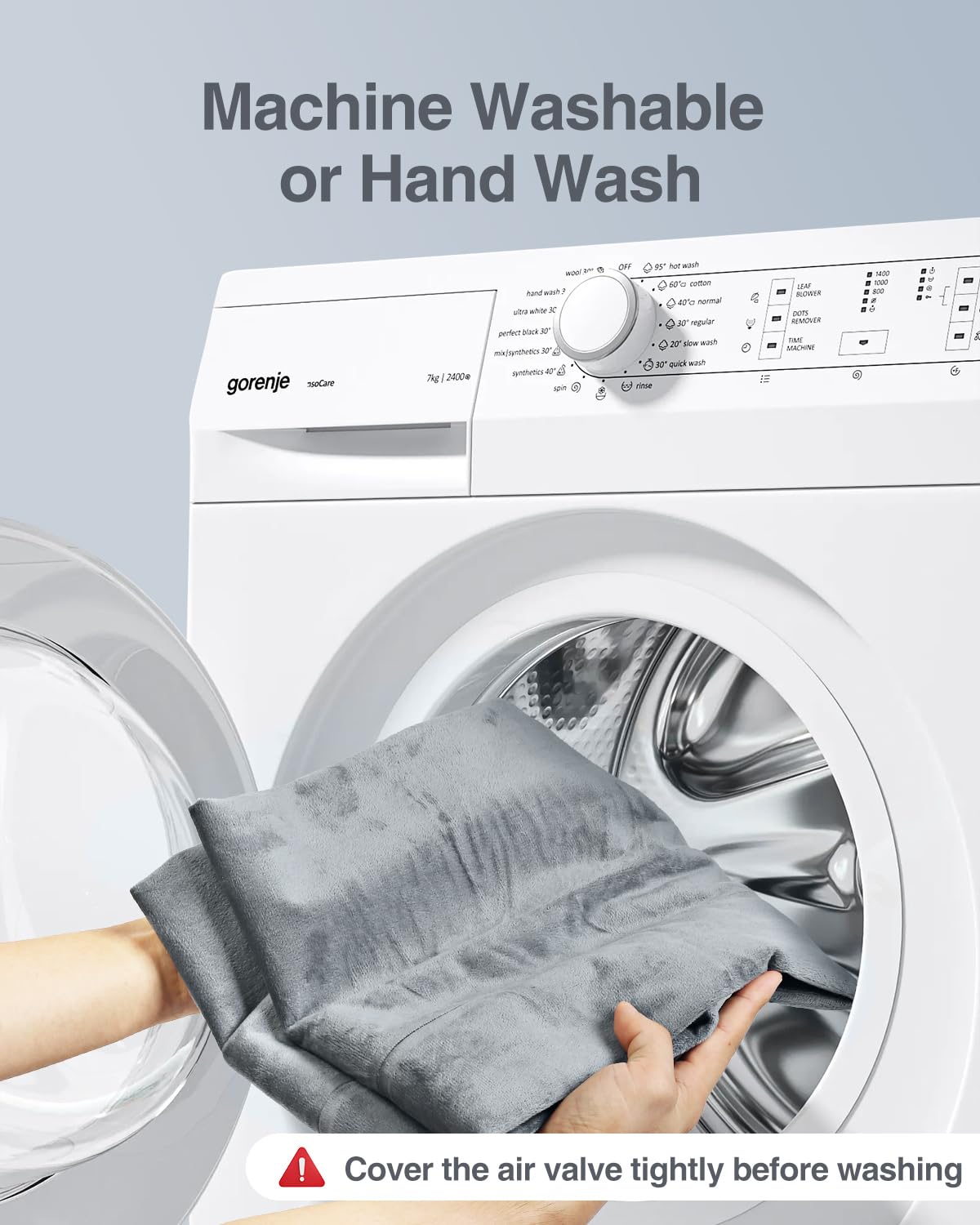 Luxtude Inflatable Body Pillow for Adults Kids, Travel Body Pillows for Side Sleeper, 47Inch Long Round Bolster Pillow for Camping, Round Cylinder Pillows for Hugging Sleeping, Back, Leg etc.