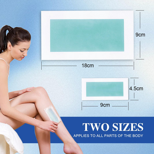 Wax Strips, 6 Calming Oil Wipes Hypoallergenic For Hair Removal, For Women and Men, Face Waxing Kit For Women, Body Wax Strips - Brazilian Waxing, Suitable For All Skin Types(40 Count)