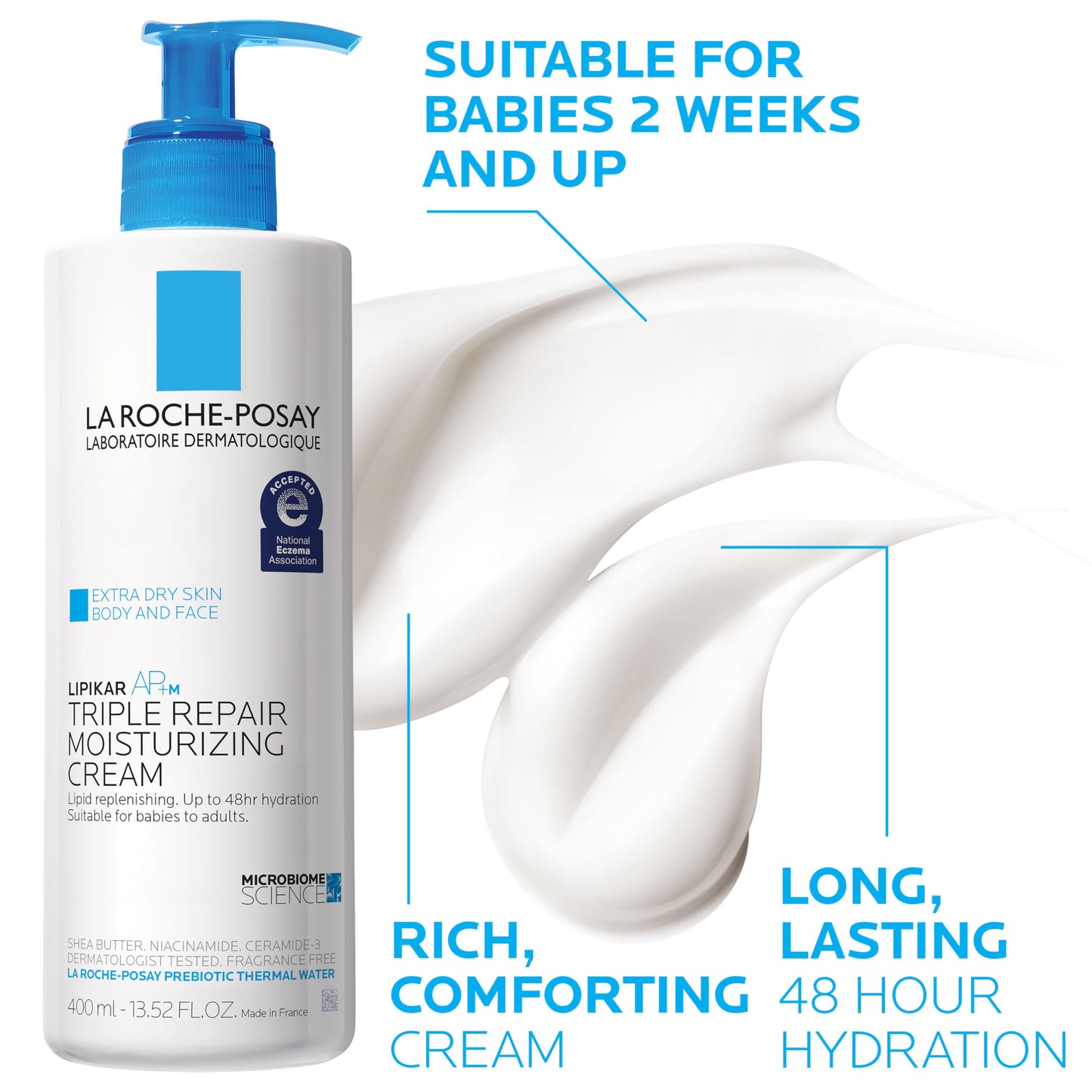 La Roche-Posay Lipikar Skin Care Set, Triple Repair Moisturizing Cream & Foaming Cleansing Oil, Body Lotion & Cleanser Formulated with Shea Butter, Long Lasitng Hydration, Fragrance Free