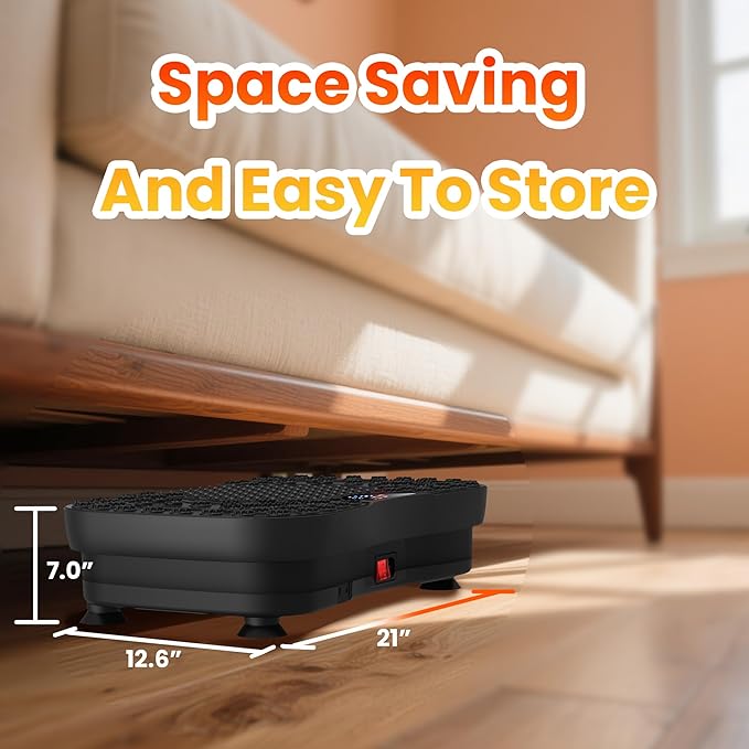 AXV Vibration Plate Fitness Platform Exercise Machine Vibrating Lymphatic Drainage Shaking Full Body Shaker Workout Vibrate Stand Shake Board Sport Gym for Weight Loss Fat Burner for Women Men