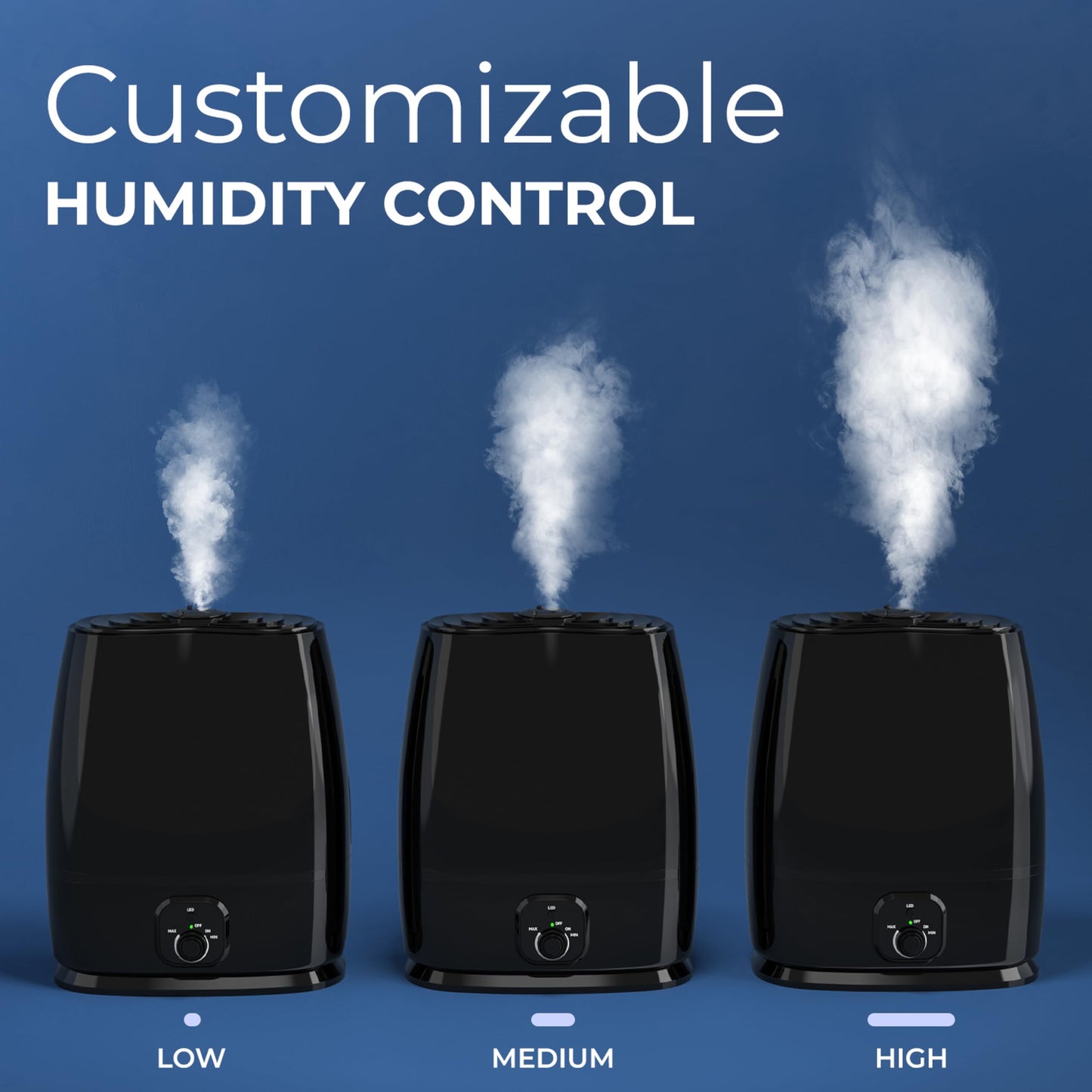 Everlasting Comfort 6L Humidifiers for Bedroom, Quiet 50HR Runtime Top Fill Supersized Cool Mist Humidifier Large Room Indoor, Whole House Air Humidifier for Plants, Baby Nursery, Allergies, Dry Skin