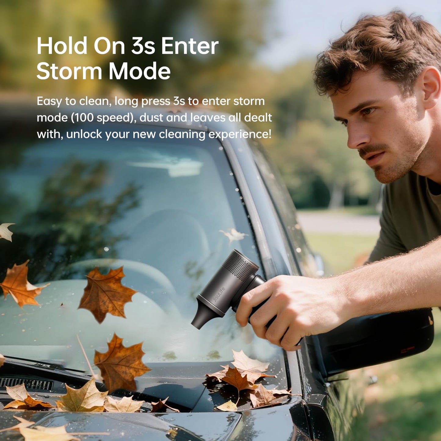 JISULIFE Portable Handheld Fan Ultra2, 9000mAh Max 25 Hrs, 5 IN 1, 100 Speed Turbo Fan Rechargeable 18W Power Bank with Flashlight, Metal Shell Multi-Function Travel Essentials Gifts for Men-Grey