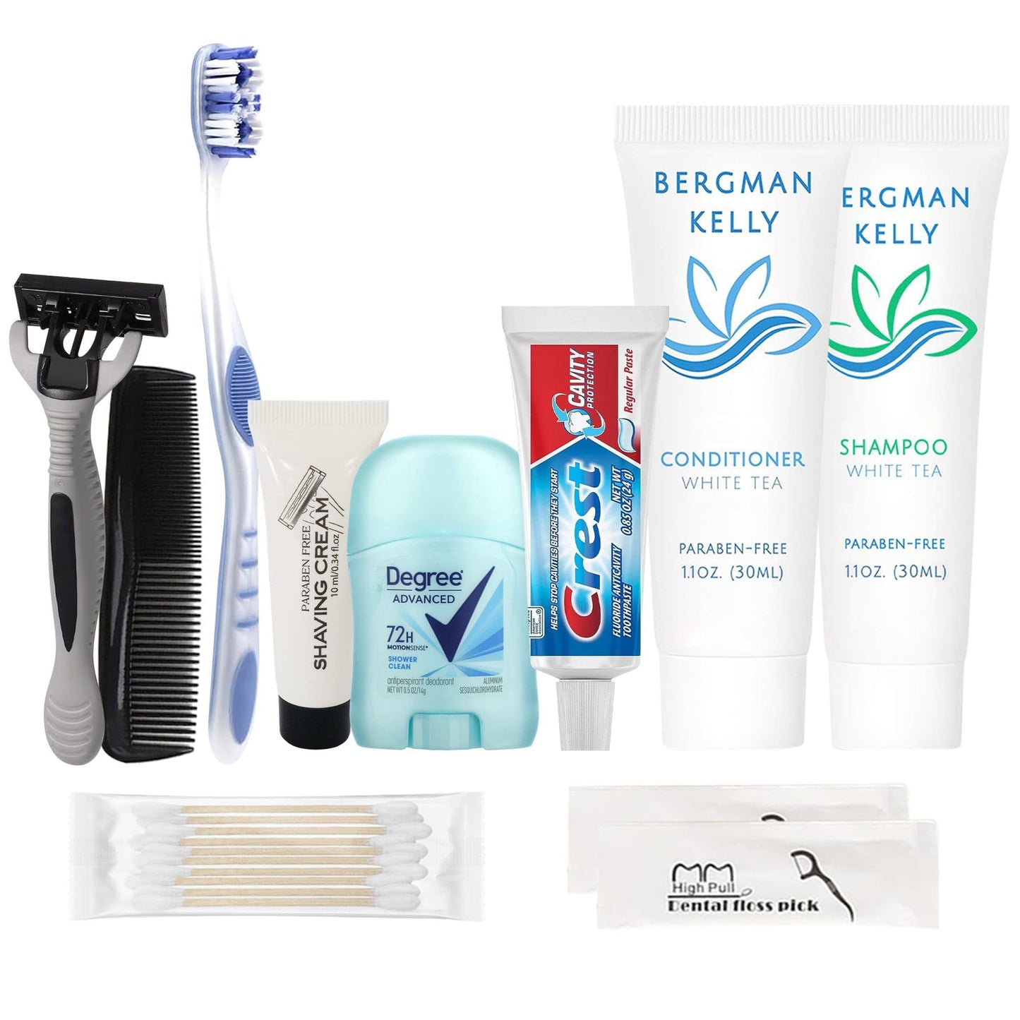 Trektote Travel Toiletry Kit For Men – 12 Piece Set Of Travel Size Toiletries, TSA Compliant, Travel Essentials, Includes Shampoo And Conditioner, Body Wash, Toiletry Bag & More