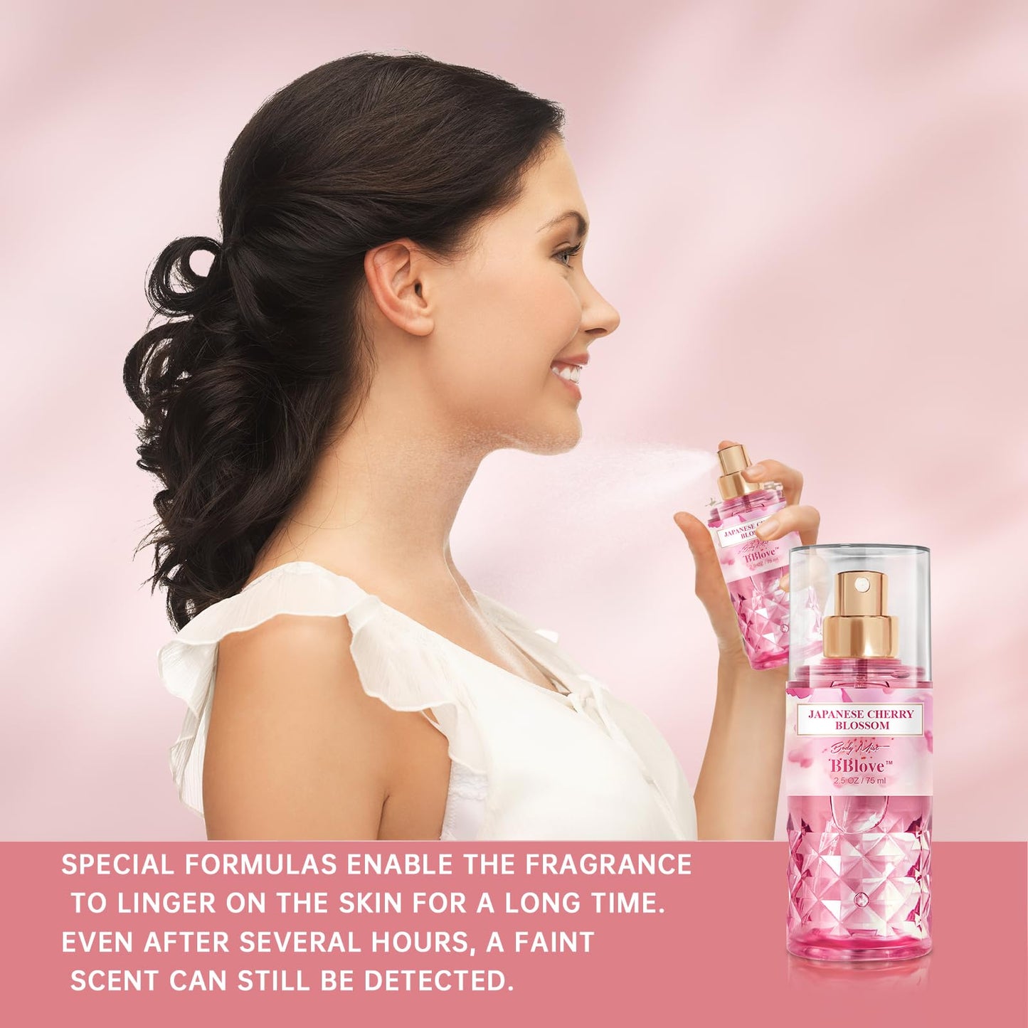 Bath and Body Gift Set for Women & Girls, Japanese Cherry Blossom, 4PCS Set for-Shower Gel, Body Lotion, Body Mist, Exfoliating Scrub, Body Care Travel Set for Birthday Mother's Day Gifts