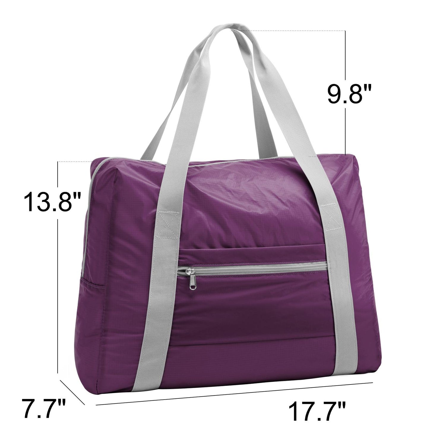 Cambond Spirit Airlines Personal Item Bag 18x14x8-30L Carry on Personal Item Travel Bags for Short Trip, Lightweight Compact Underseat Foldable Travel Duffel Bags, Purple