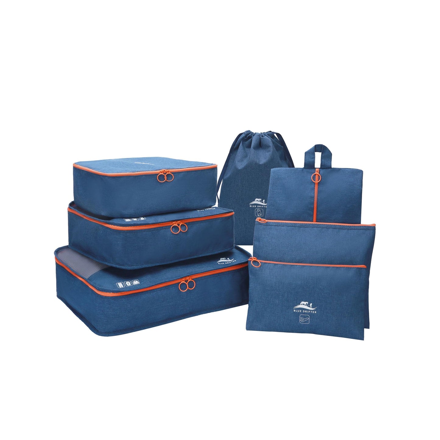 7 Set Packing Cubes for Suitcases Travel Luggage Packing Organizers,Travel Essentials Luggage Organizer Accessories Toiletry Bag Shoe Bag Laundry bag