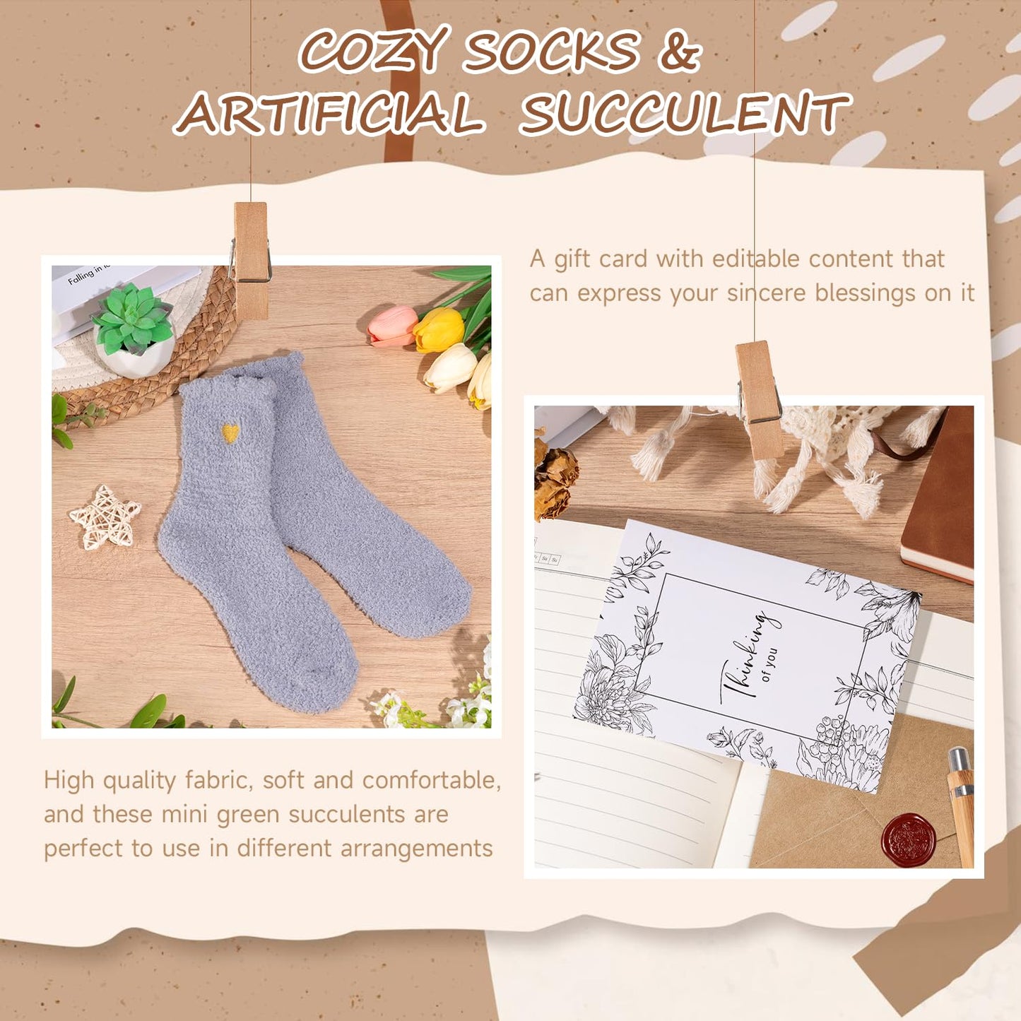 Birthday Gifts for Women, Get Well Soon Self Care Package Box, Thinking of You Inspirational Sympathy Gift Basket, Unique Sending Hug Baskets Feel Better for New Mom Wife Friend Sister (Ivory)