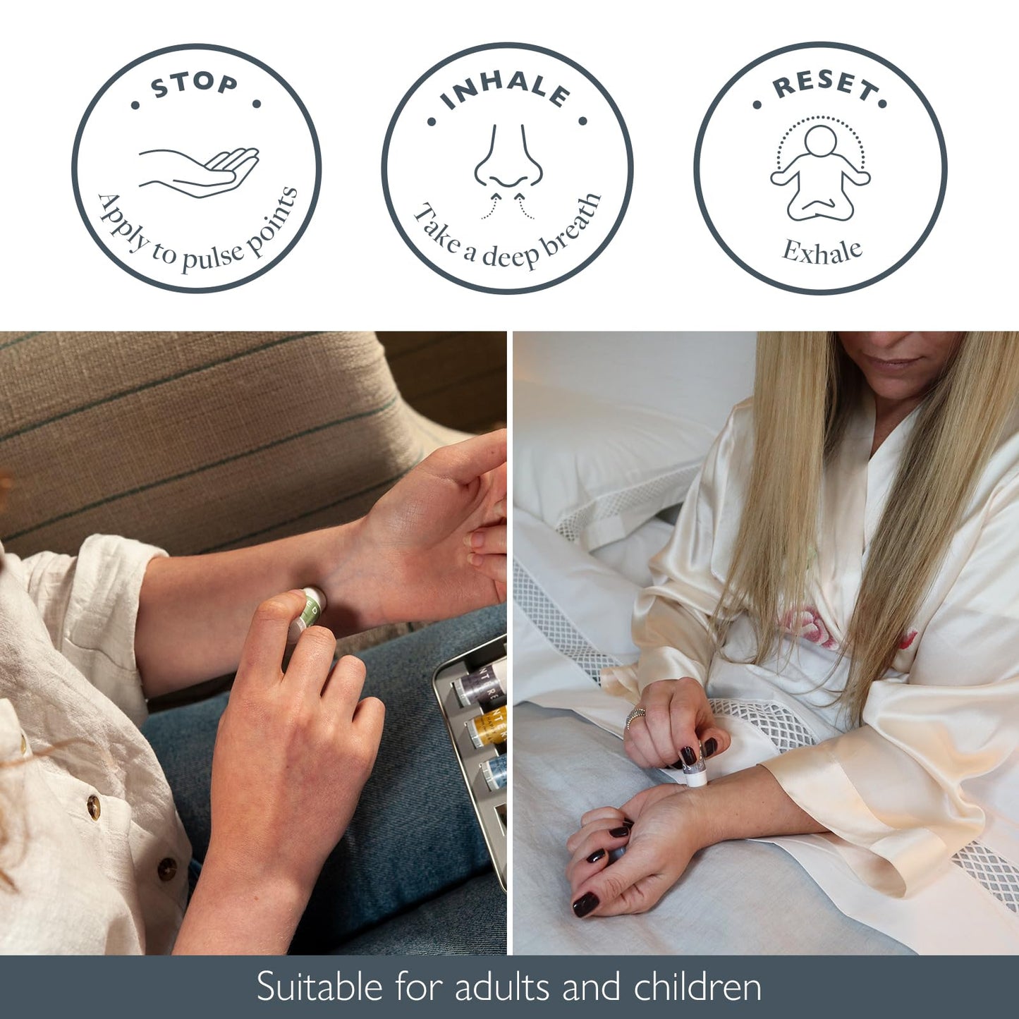 Scentered Aromatherapy Gift Set, Mini Roll On Essential Oil Balms for Sleep, Focus, Stress-Relief, Calm, Mood Boost - 6 x Premium Blends, 100% Natural - Aromatherapy Gifts for Women