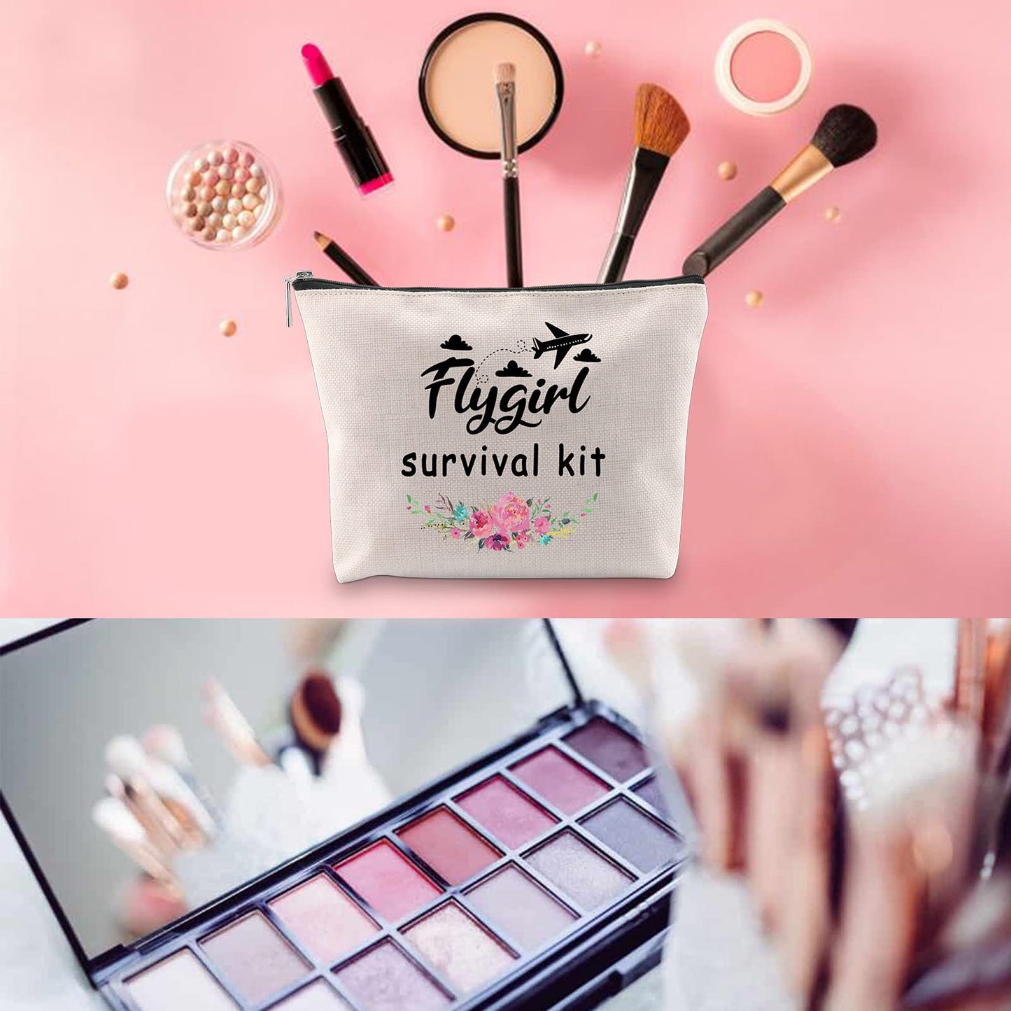 Generic WCGXKO Flygirl Survival Kit Flight Attendant Gift Zipper Pouch Travelling Bag for Stewardess Flight Crew (Flygirl Survival)