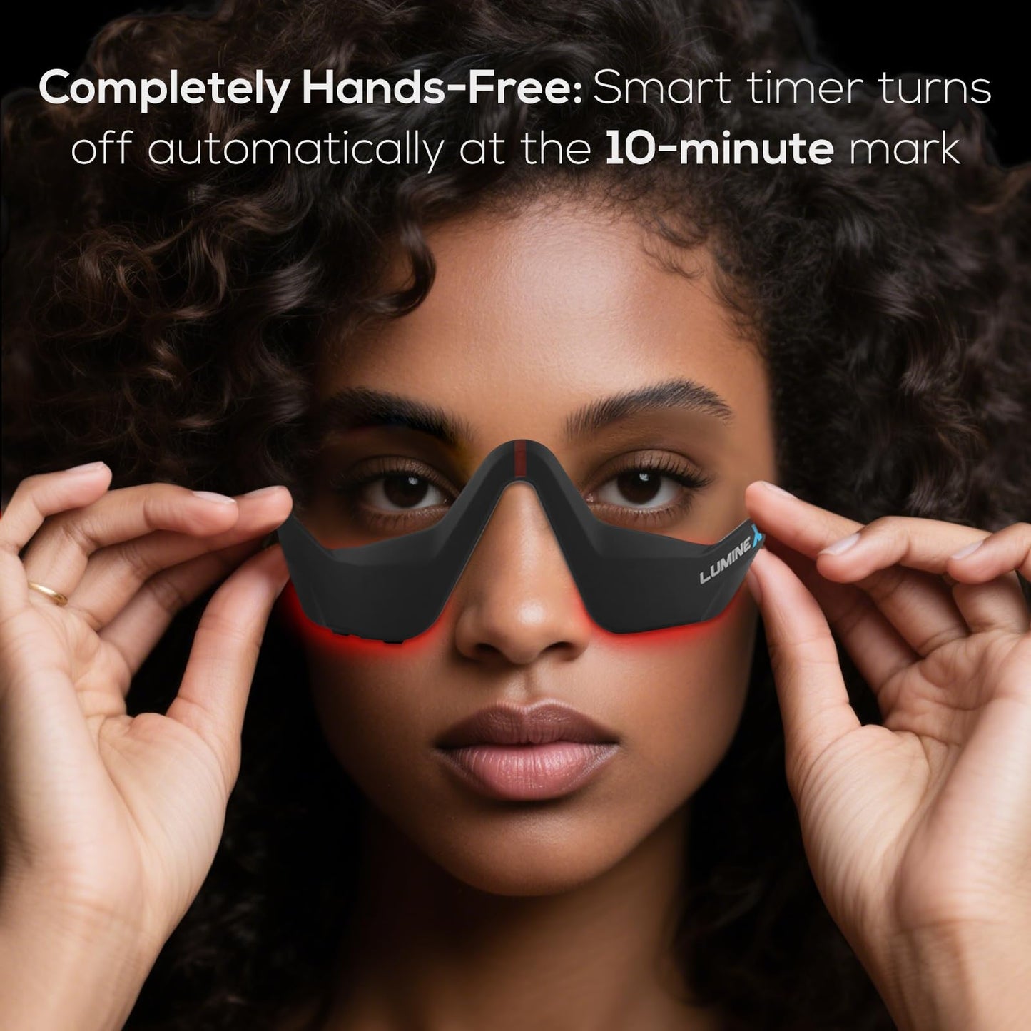 Under-Eye Red Light Therapy Device, & Microcurrent Eye Massager, Puffiness, Eye Bags - Red Light Therapy Glasses for Reducing Wrinkles and Fine Lines