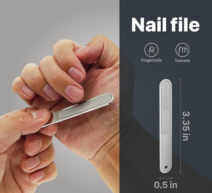 Konovo 5-Piece Nail Clippers Set,Stainless Steel Manicure Kit, Nail Grooming Travel Kit, Ail Clippers for Men, Toenail Clippers or Nail Cutter, Fingernail Clippers For Women, Manicure and Pedicure Kit