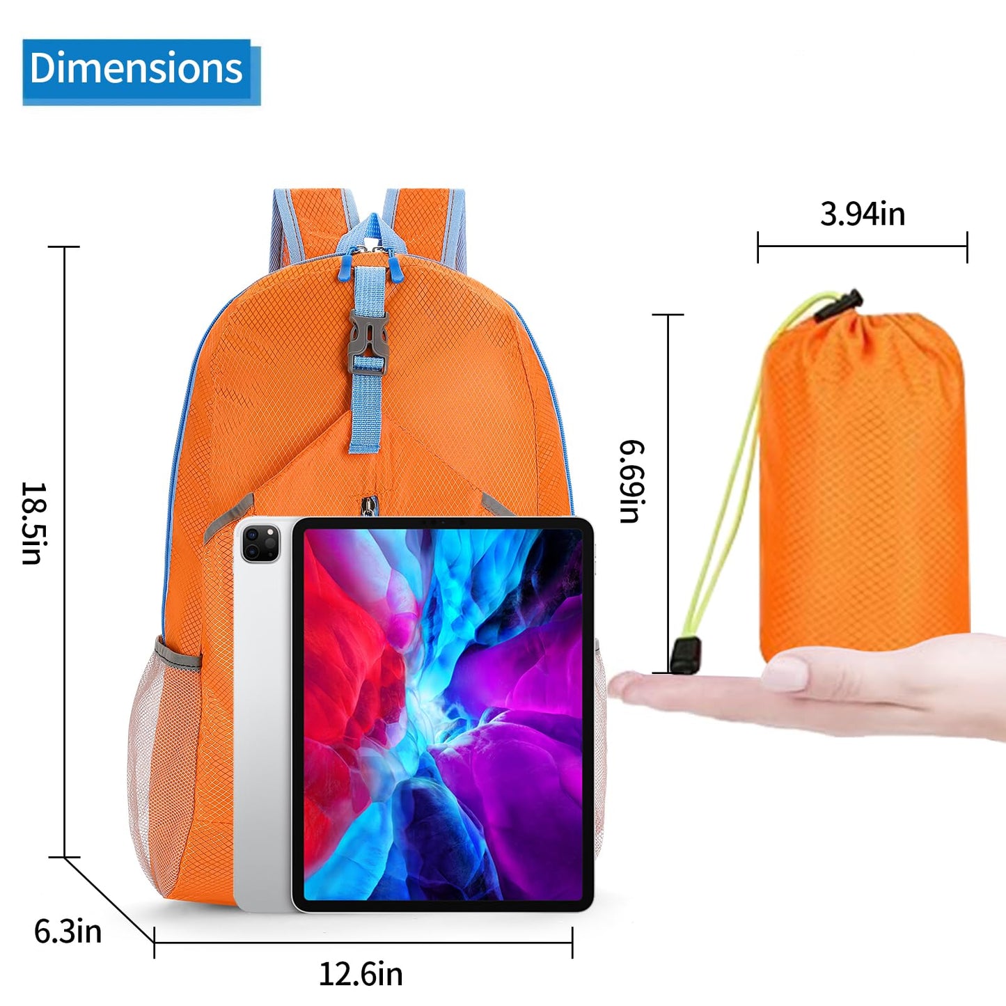 ZAYOKO Waterproof Hiking Backpack Lightweight Foldable Packable Daypack for Outdoor Sports Travel Camping Women Men