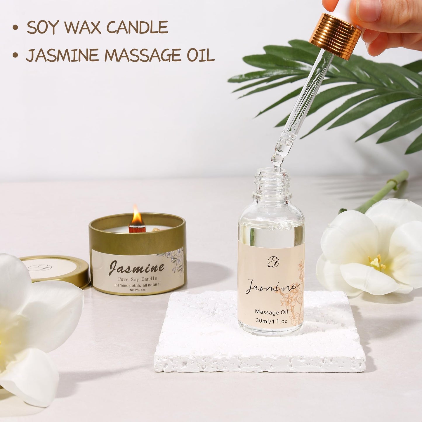 EXTALOW Spa Gifts for Women Mothers Day Gifts Jasmine Bath Gift Baskets Relaxing Self Care Gift for Mom Girlfriend Sister Wife Auntie Home Bath Care Package Thank You Gift Birthday Gift Friendship