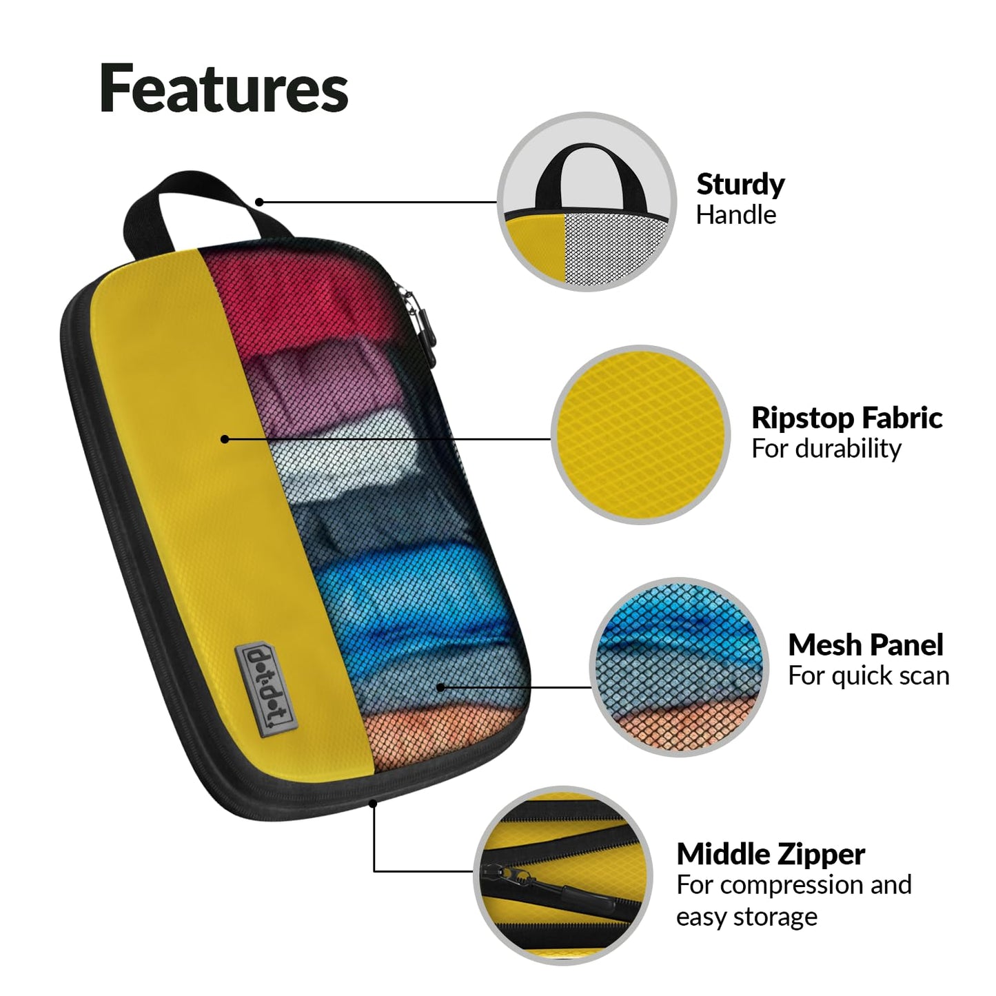 Large Compression Packing Cubes for Travel - 5 Pcs set of Packing Cubes Compression, Carry on Suitcase Organizer Bags - Travel Cubes Organizer Bags for Luggage