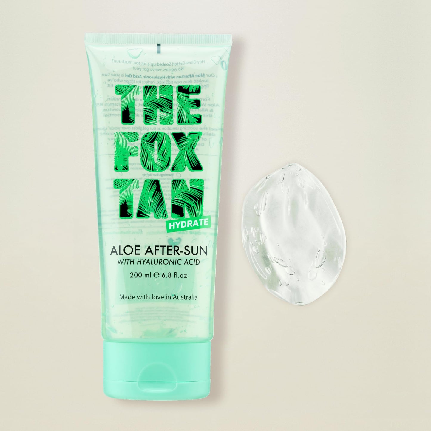 THE FOX TAN Aloe After-Sun Gel, Cooling, Soothing & Hydrating for Sunburnt & Dry Skin, Promotes Long-Lasting Tans, Vegan & Cruelty-Free, 200mL