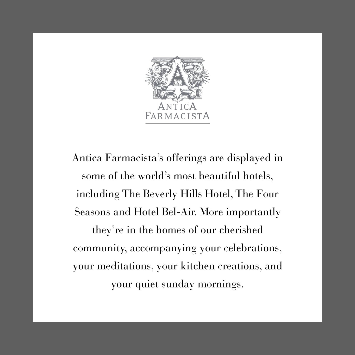 Antica Farmacista Liquid Velvet Acrylic Bath & Body Gift Set - Moisturizing Scented Lotion - Premium Hand Wash - With Acrylic Tray - Mother's Day Skincare Gift - Hand & Skin Hydration - Liquid Velvet