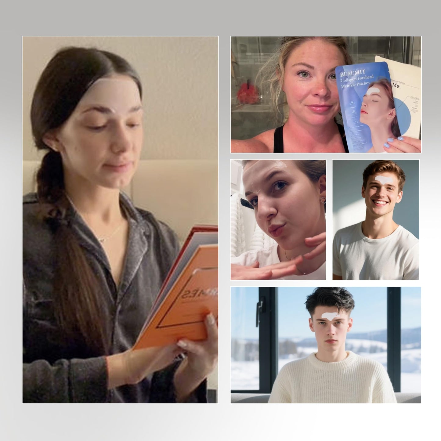 Auteek Forehead Wrinkle Patches Overnight 20pcs with Collagen & Seaweed Polysaccharides, Anti Wrinkle Patches for Smooth Fine Lines & Wrinkles, jelly forehead patches Treatment for Skin Care