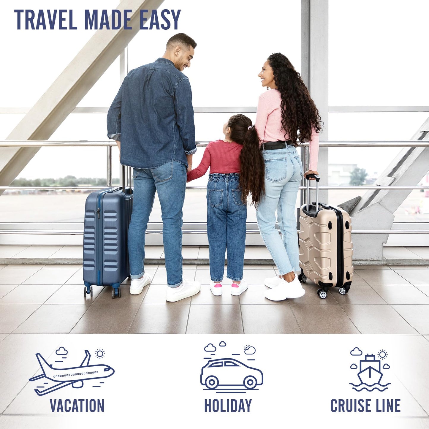 Veken 8 Set Packing Cubes for Travel Essentials, Suitcase Organizer Bags in 4 Sizes, Carry-On Luggage Accessories with Large Laundry & Hanging Toiletry Bag, Must-Have for Airplane, Road Trip & Camping