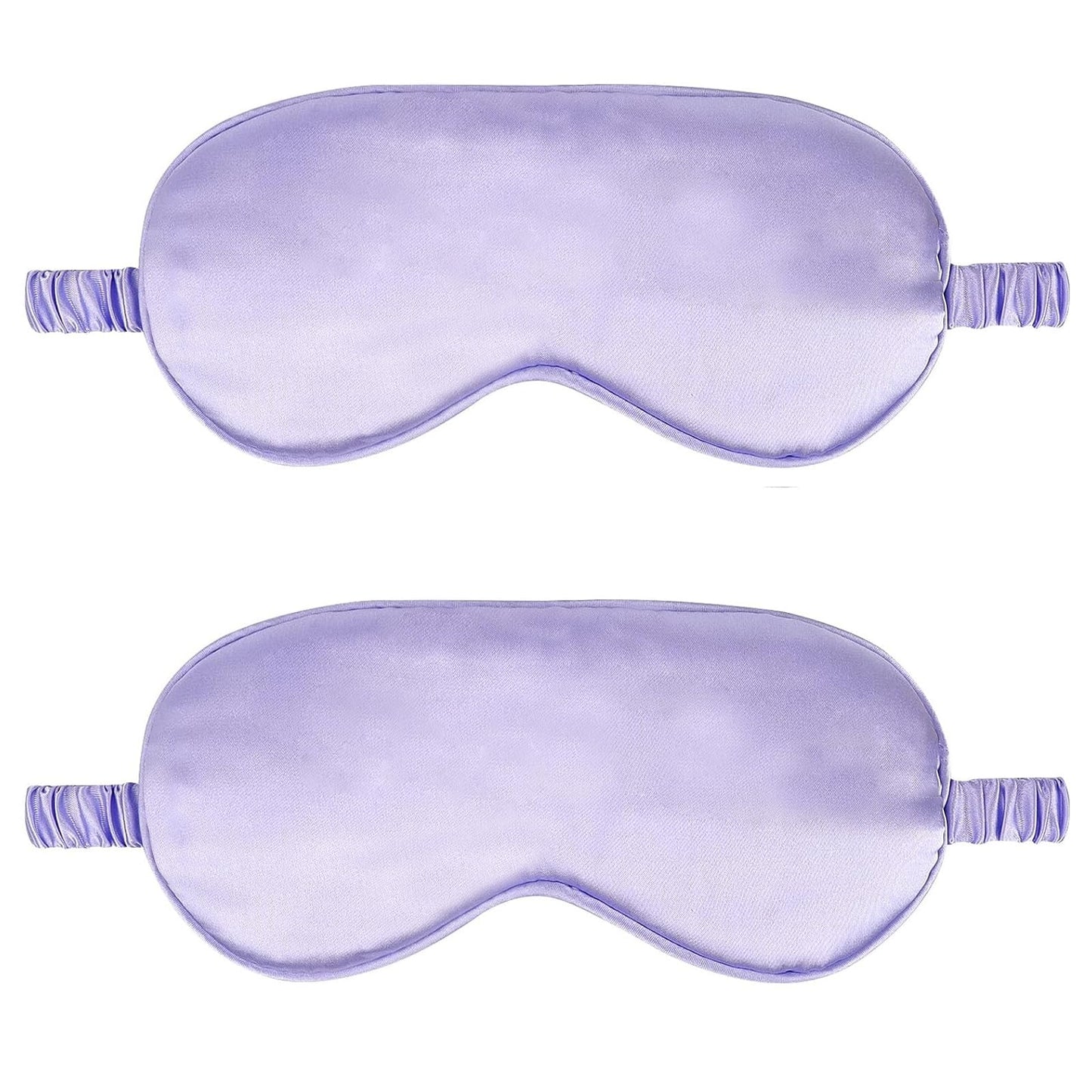 2Pack Silk Sleep Mask,IEKEODI Eye Mask for Sleeping,Elastic Blackout Eye Mask & Blindfold for Full Night's Sleep,Travel and Nap(Purple)