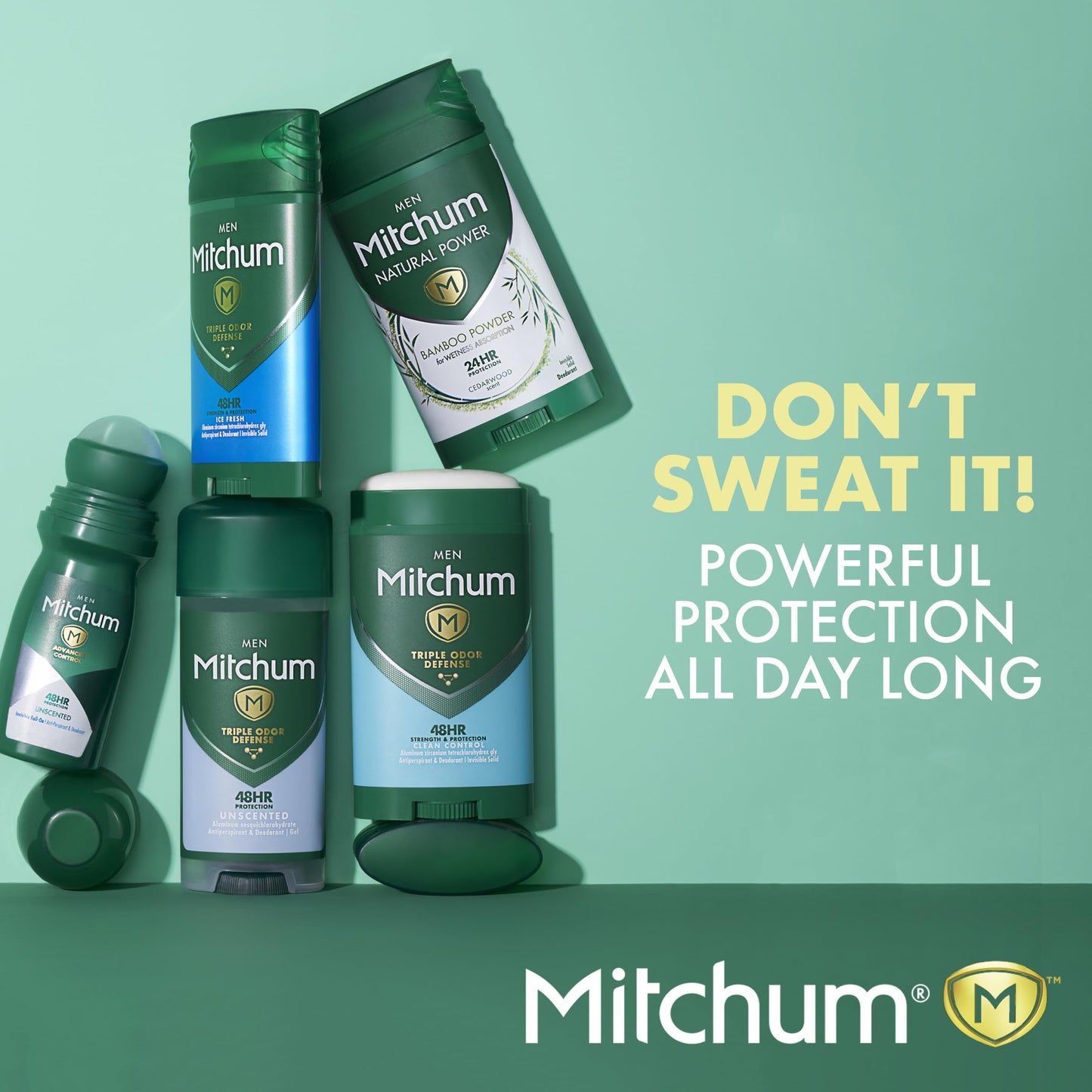 Mitchum Men's Deodorant, Antiperspirant Stick, Triple Odor Defense Invisible Solid, 48 Hr Protection, Dermatologist Tested, Clean Control, 2.7 Oz