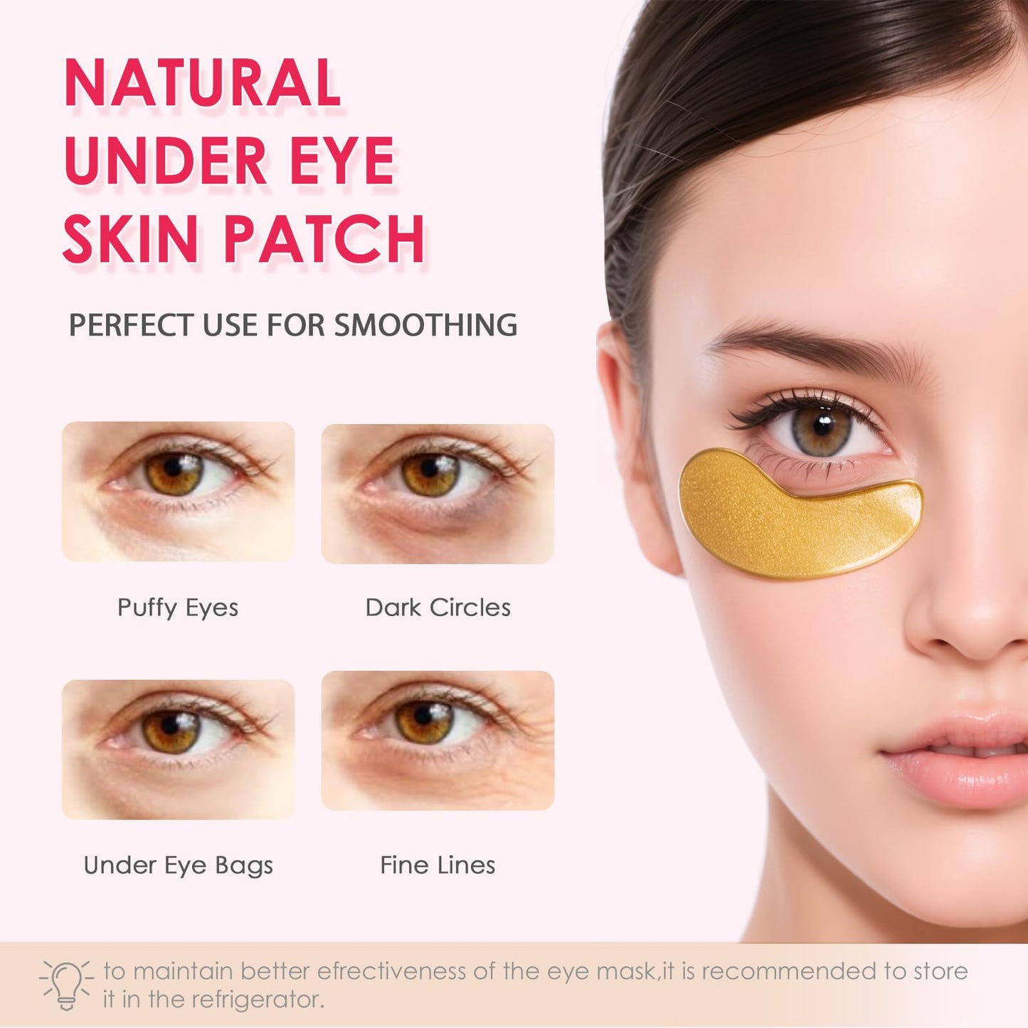 Under Eye Patches for Women - Under Eye Masks with Abundant Collagen for Beauty & Personal Care - Smooths Fine Lines & wrinkles/Delays Aging/Reduces Dark Circles & Eye Bags & Puffy Eyes (24 Pairs)